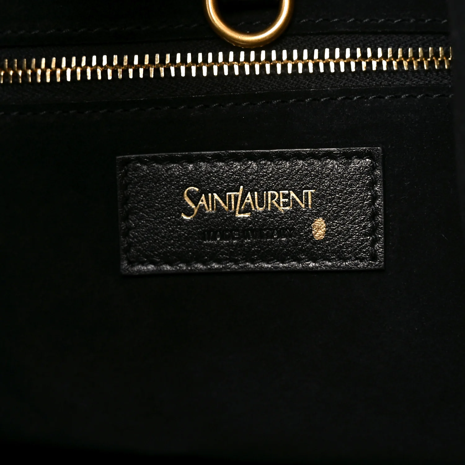 Santorini Lux Calfskin Y Drawstring Tote Black - Image 6