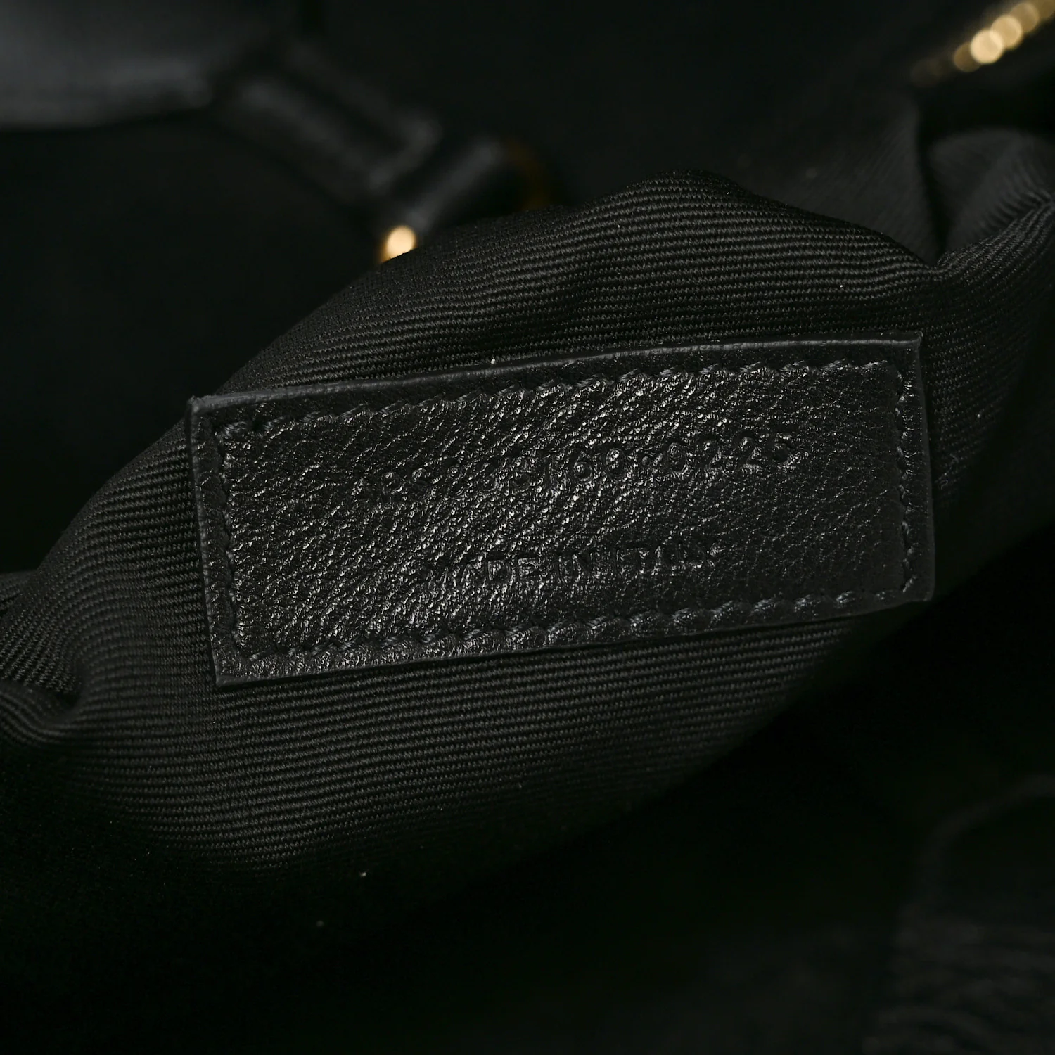 Santorini Lux Calfskin Y Drawstring Tote Black - Image 7