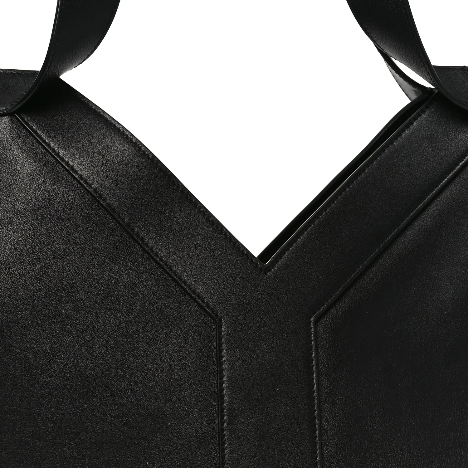 Santorini Lux Calfskin Y Drawstring Tote Black - Image 8