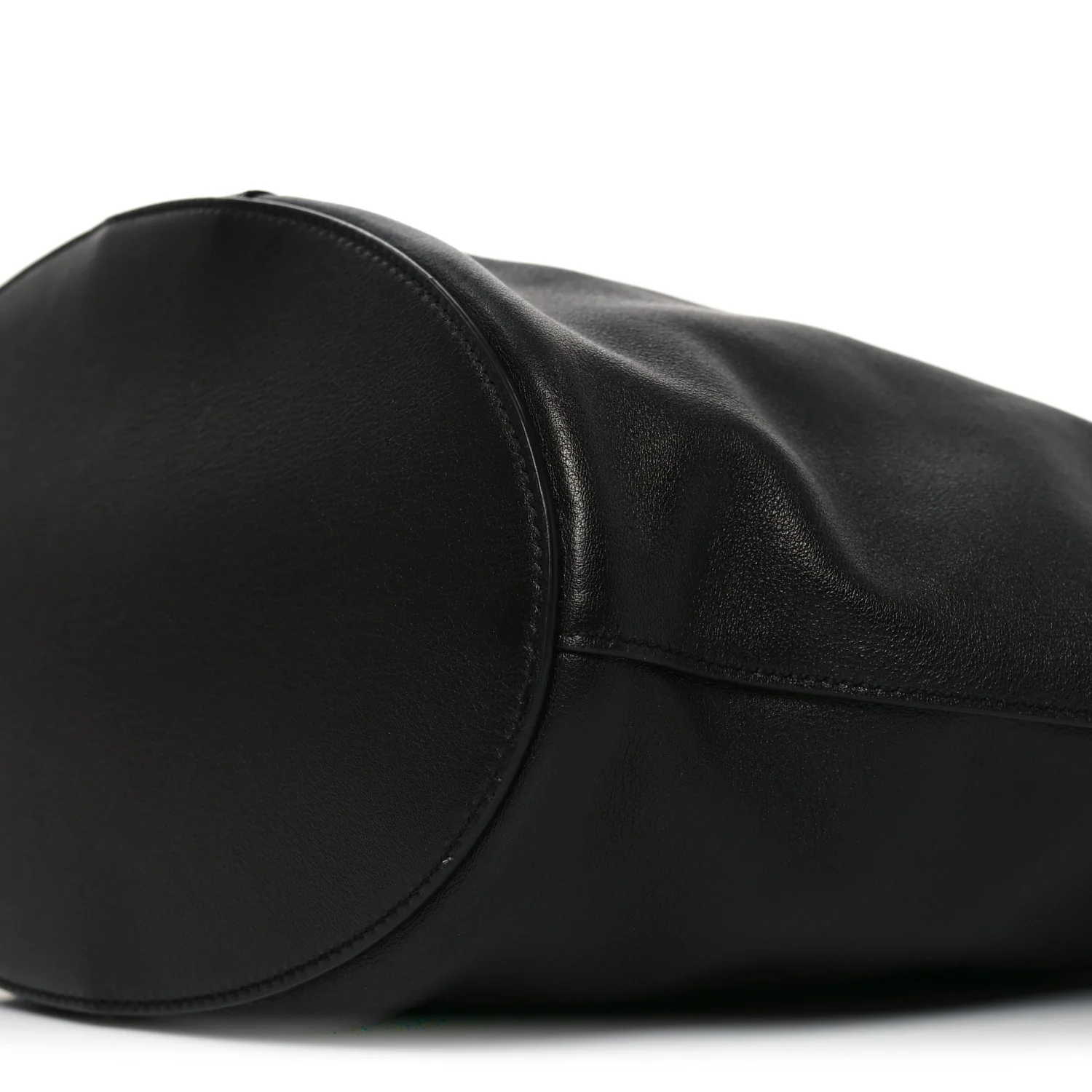 Santorini Lux Calfskin Y Drawstring Tote Black - Image 9