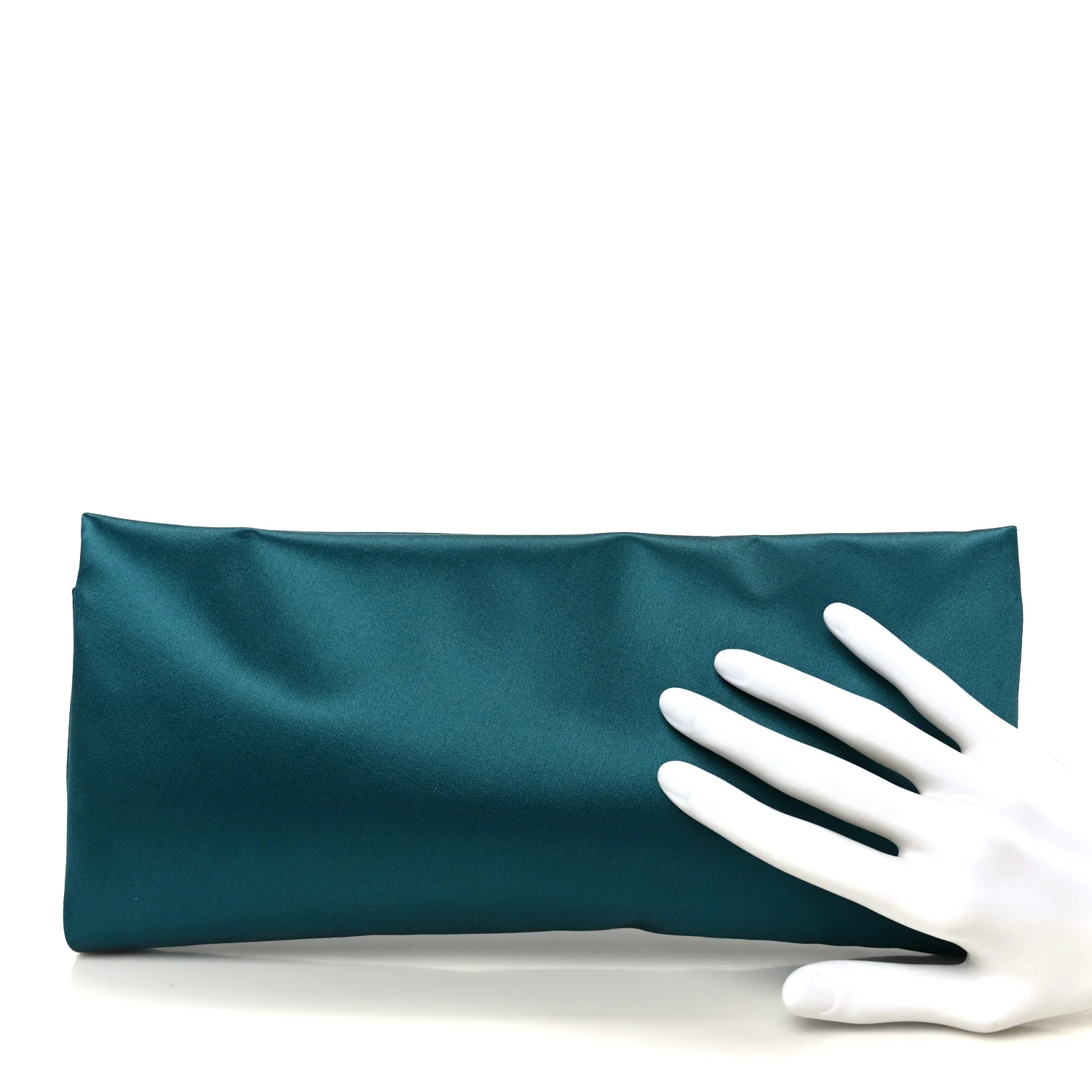 Satin Evening Soft Clutch Turchese - Image 2