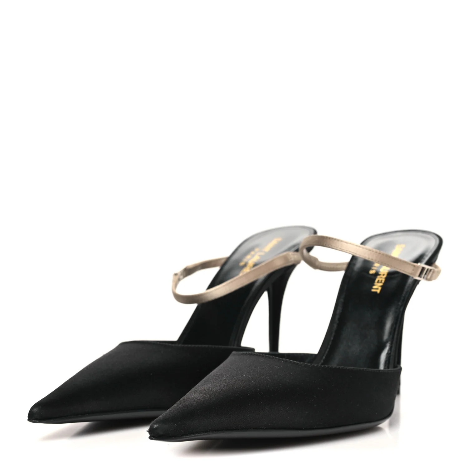 Satin Nappa Killer 90mm Mules 38 Black Partridge Pink - Image 4
