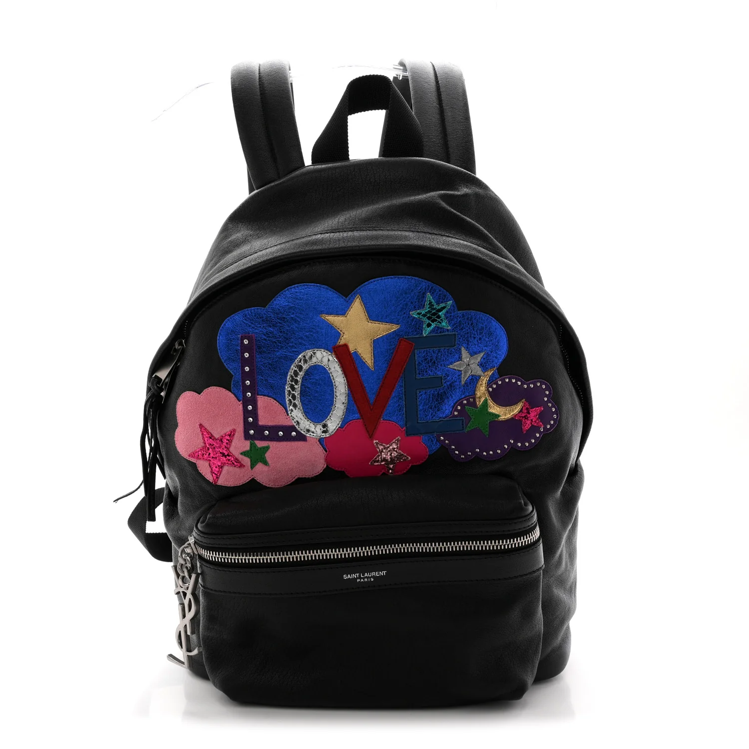 Sheepskin Love Appliqué Mini City Backpack Black
