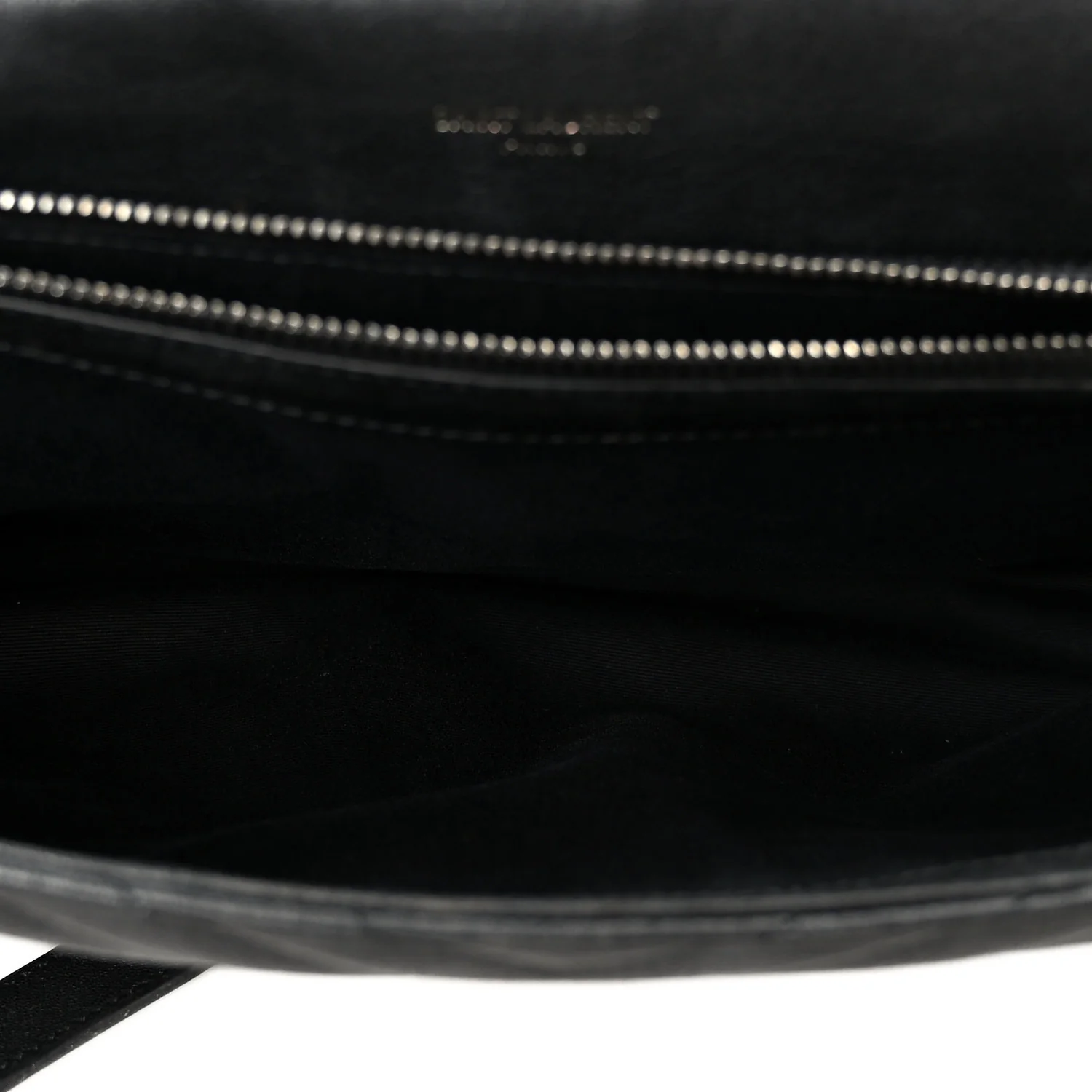 Sheepskin Matelasse Chevron Monogram Large College Satchel Black - Image 5