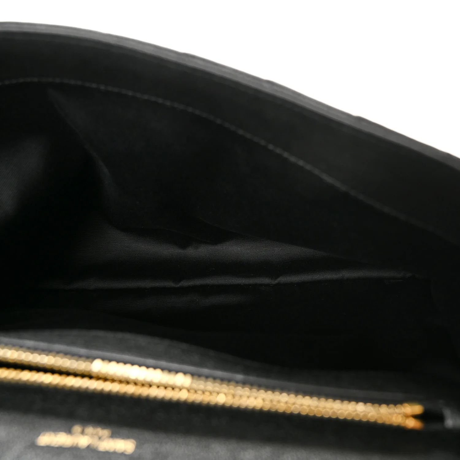 Sheepskin Matelasse Chevron Monogram Large College Satchel Black - Image 5