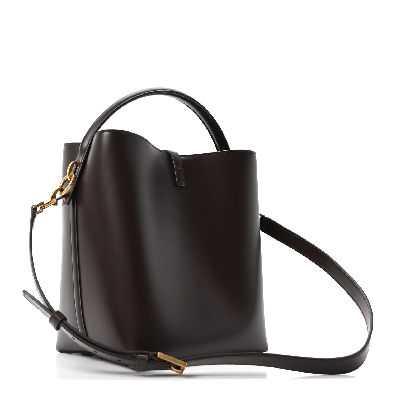Shiny Calfskin Le 37 Bucket Bag Arabica - Image 4