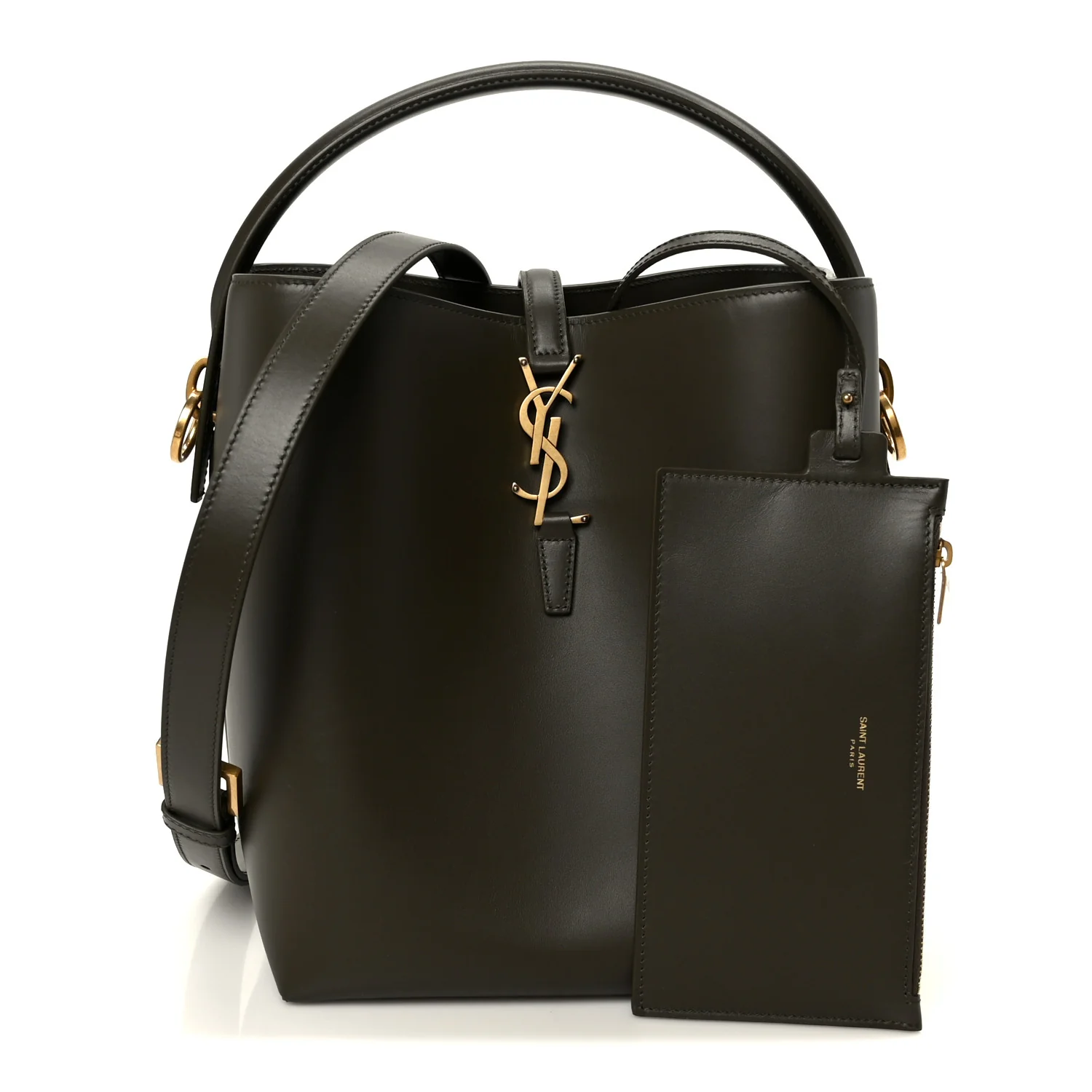 Shiny Calfskin Le 37 Bucket Bag Deep Musk - Image 3