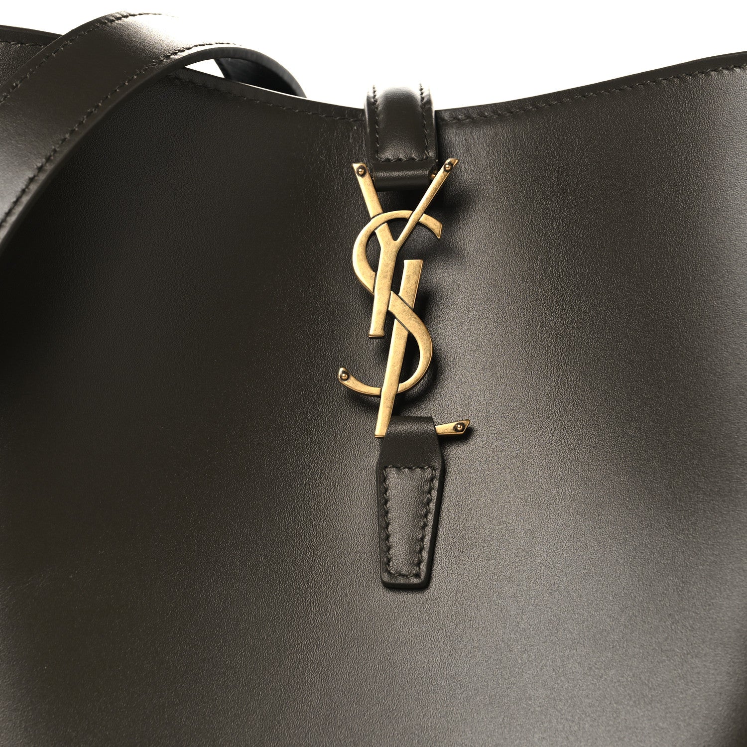 Shiny Calfskin Le 37 Bucket Bag Deep Musk - Image 8