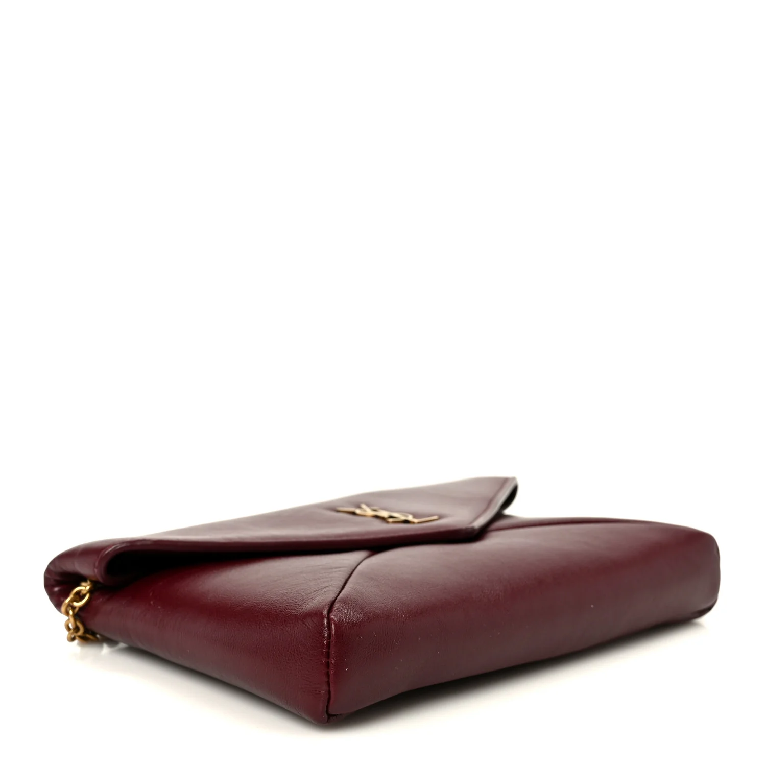 Shiny Calfskin Small Cassandre Chain Pouch Dark Ruby - Image 3