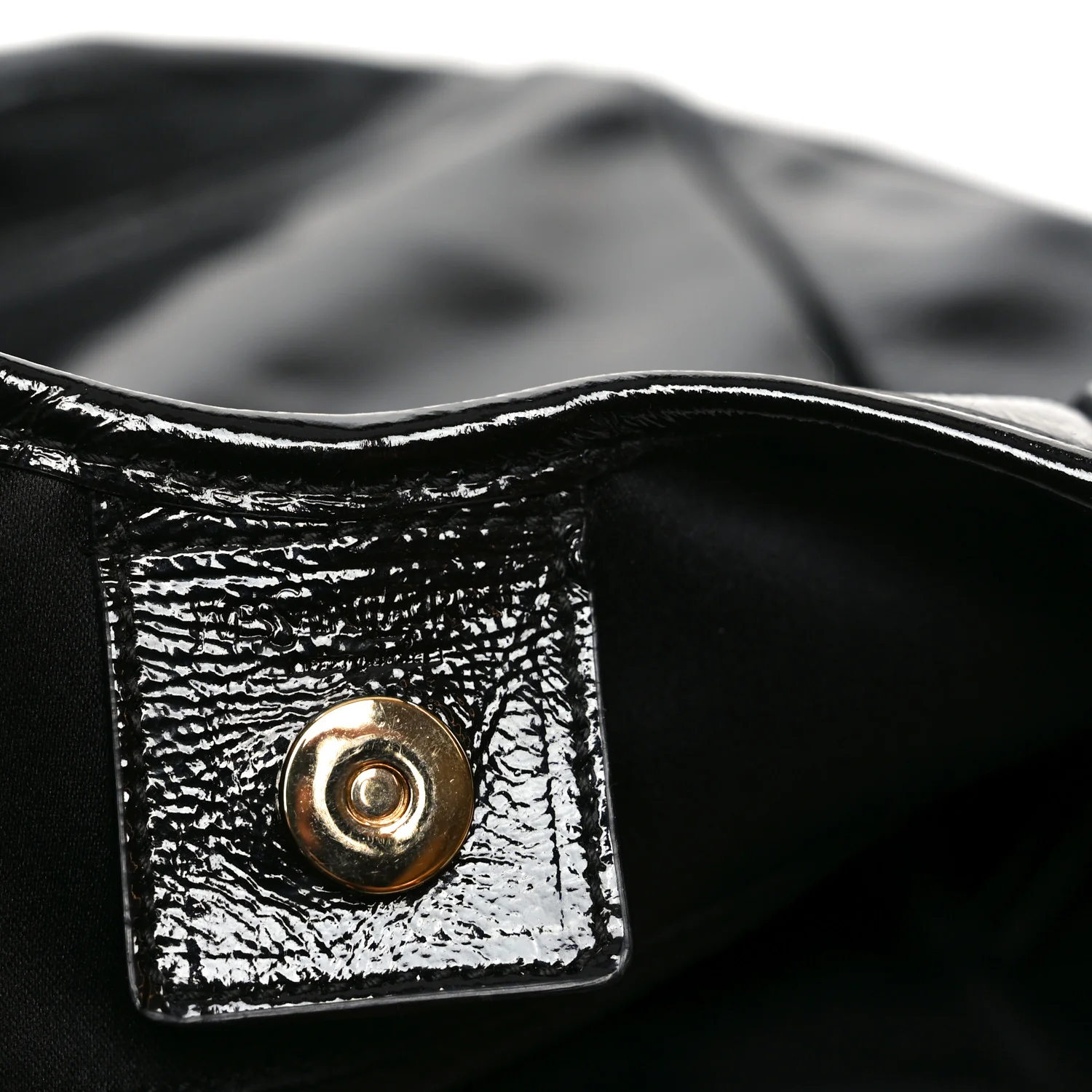 Shiny Crinkled Calfskin Buffalo Horn Mombasa Hobo Black - Image 7