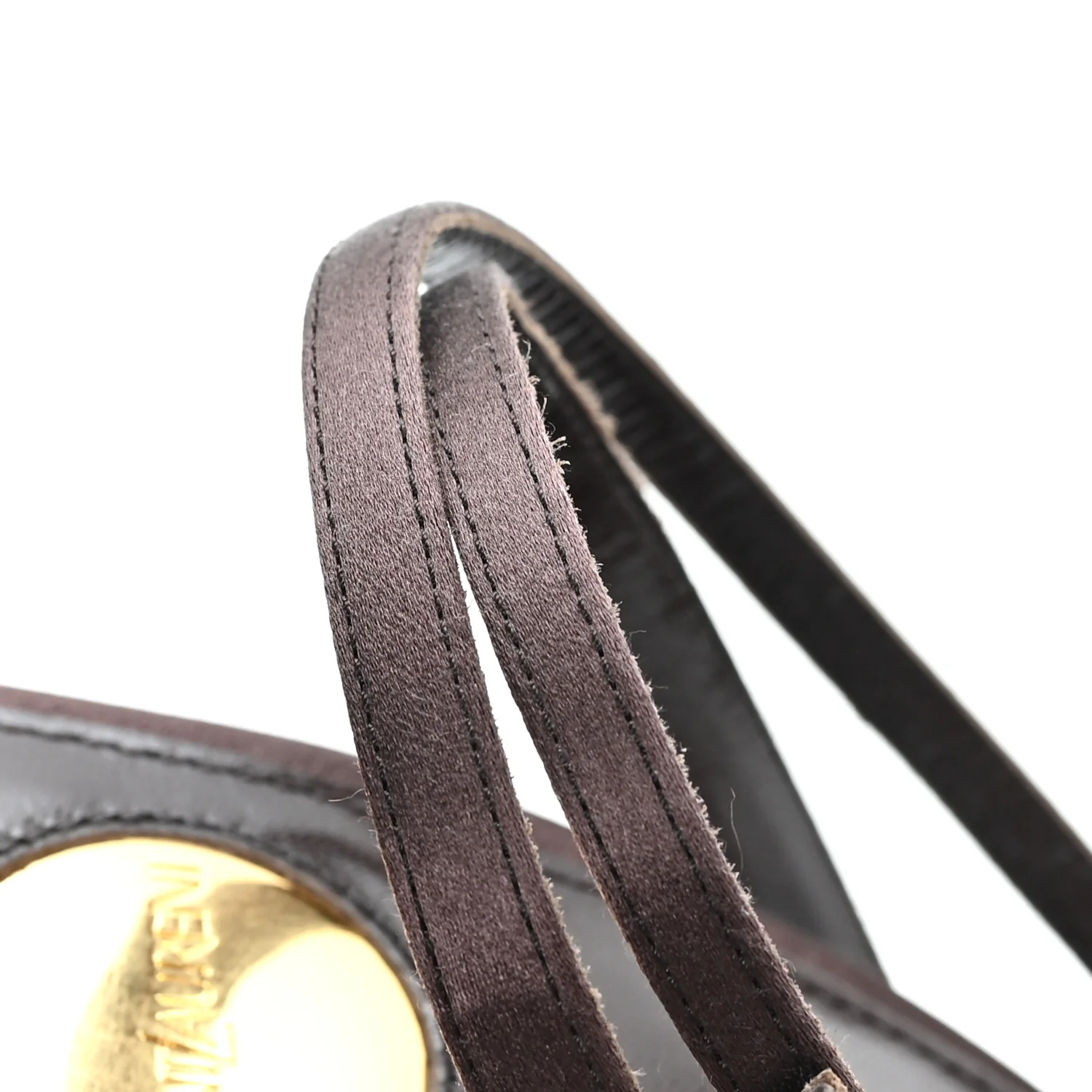 Silk Satin Aimee 110 Slingback Pumps 38 Black Brown - Image 11