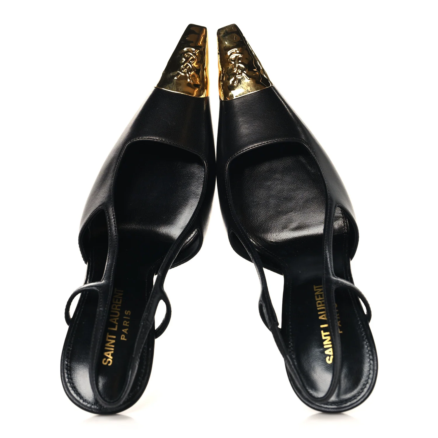 Smooth Calfskin Jeanne 110 Slingback Pumps 37 Black - Image 2