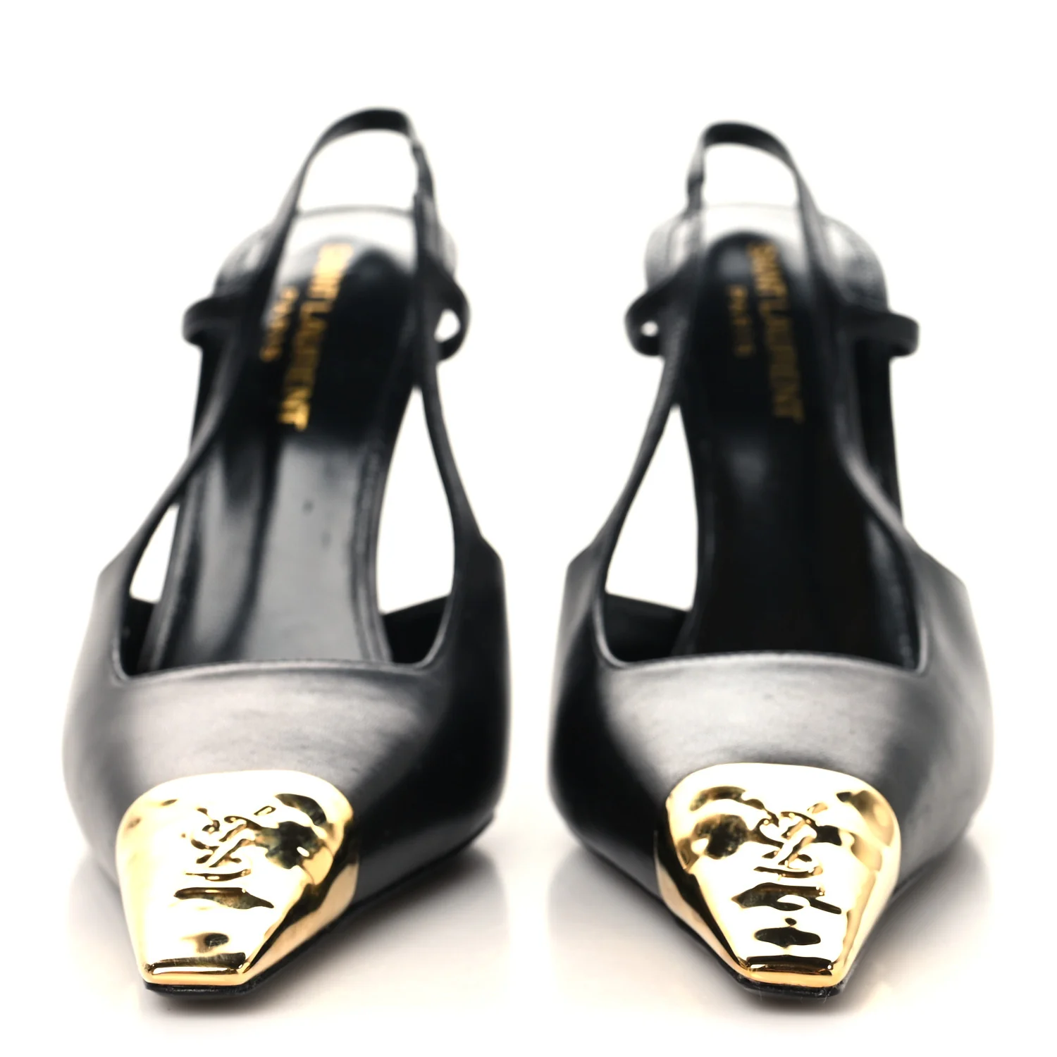 Smooth Calfskin Jeanne 110 Slingback Pumps 37 Black - Image 3