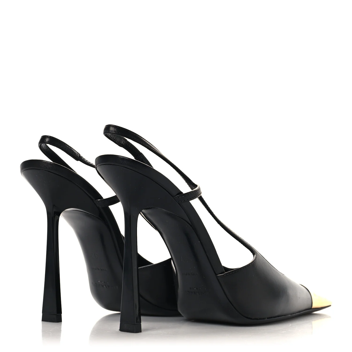 Smooth Calfskin Jeanne 110 Slingback Pumps 37 Black - Image 5