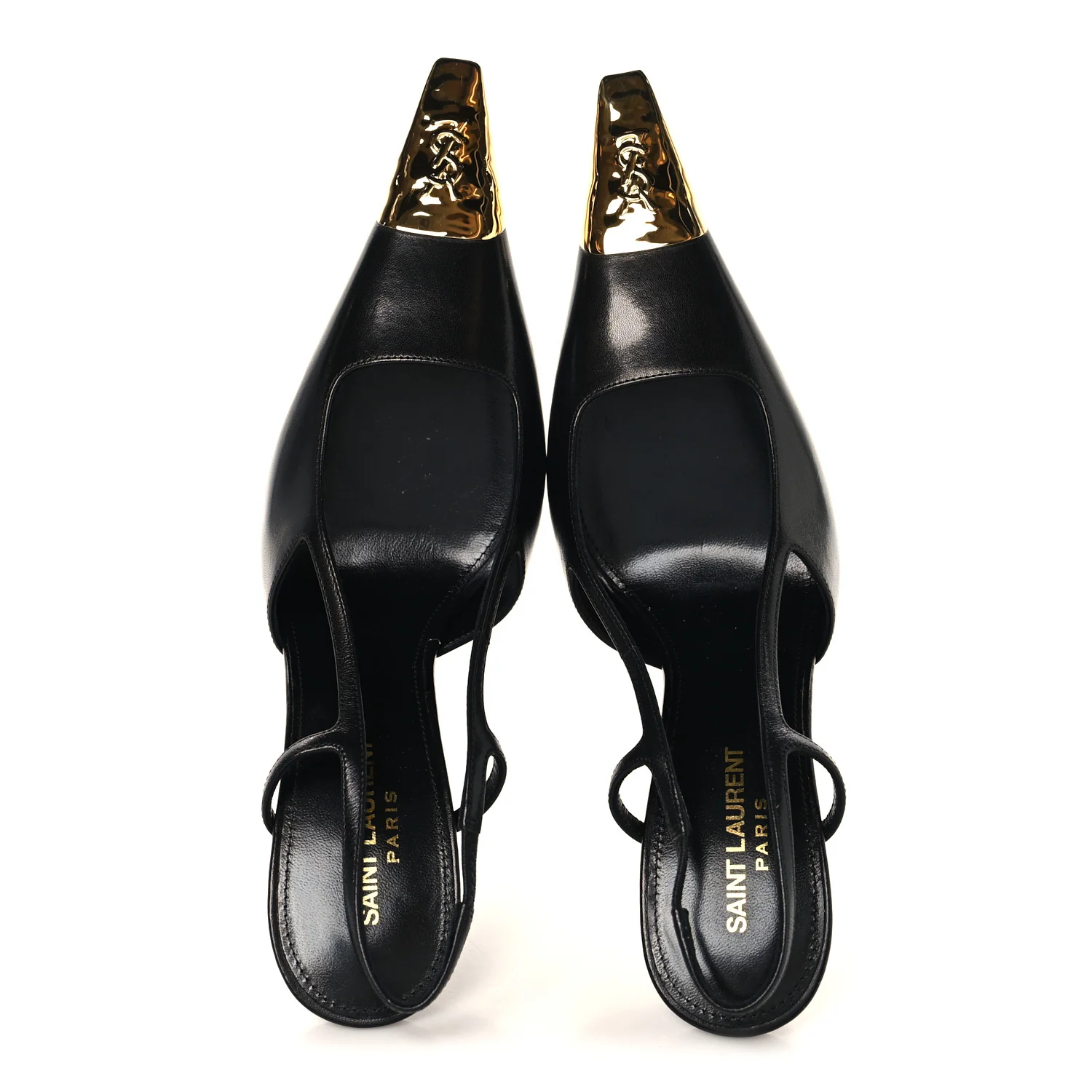Smooth Calfskin Jeanne 110 Slingback Pumps 39.5 Black - Image 2