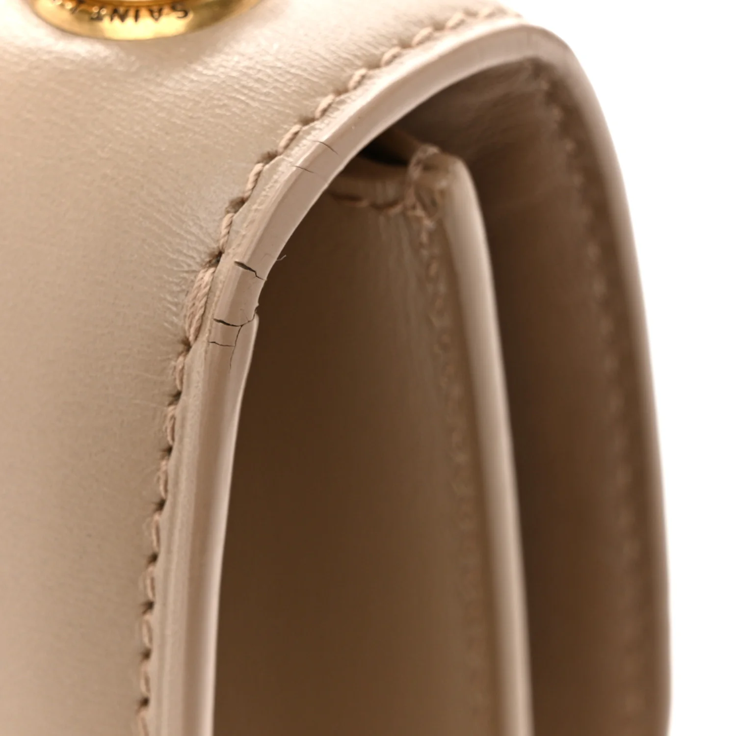Smooth Calfskin Le Carre Satchel Dark Beige - Image 14