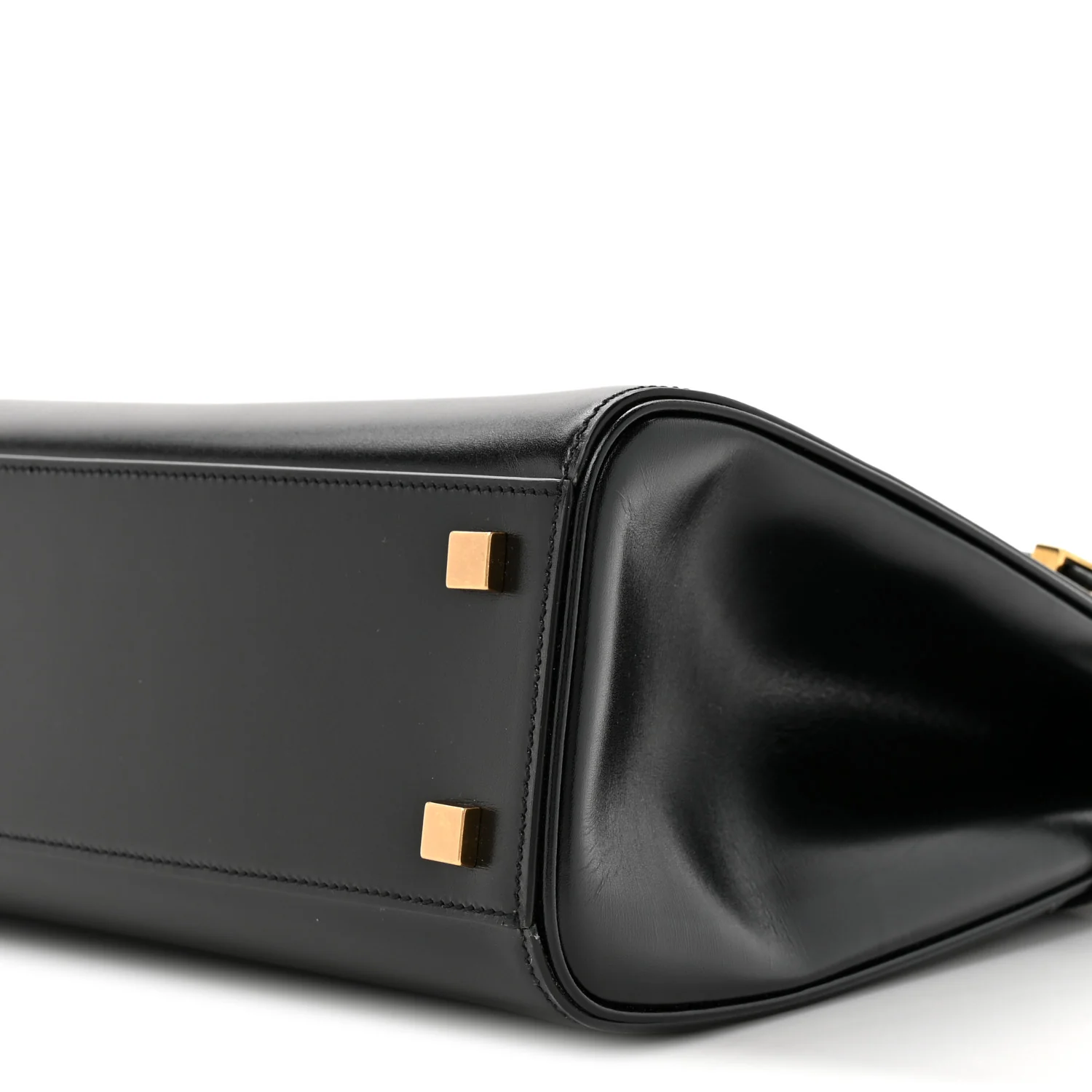 Smooth Calfskin Manhattan Top Handle Black - Image 9