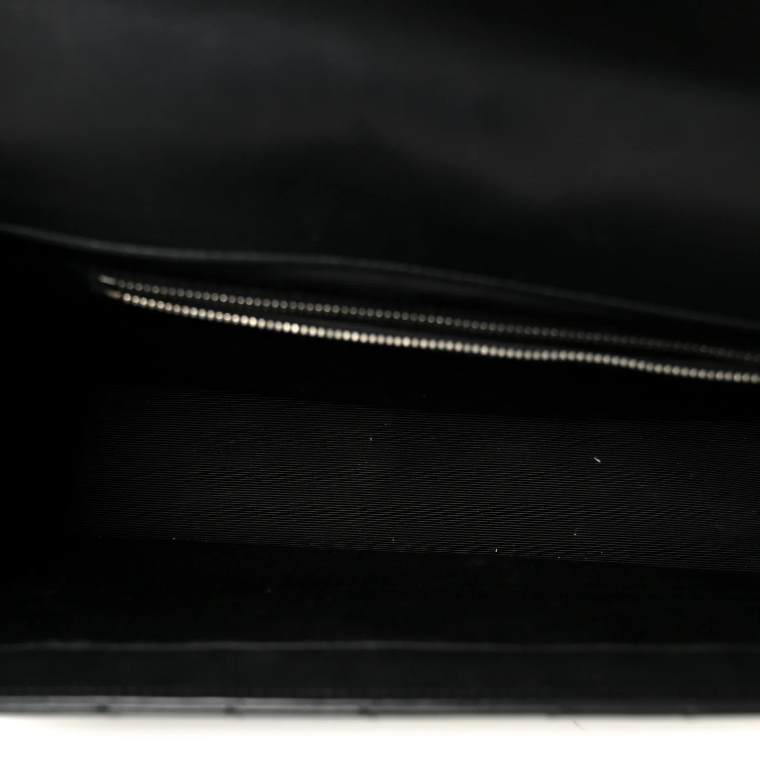 Smooth Calfskin Matelasse Chevron Large Monogram Satchel Black - Image 4