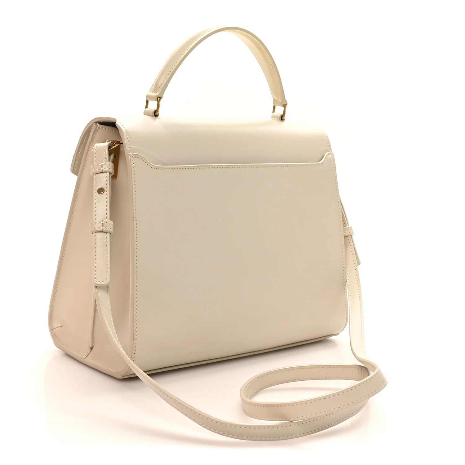 Smooth Calfskin Medium Classic Monogram Cassandra Top Handle Crema Soft Rouge Legion - Image 3