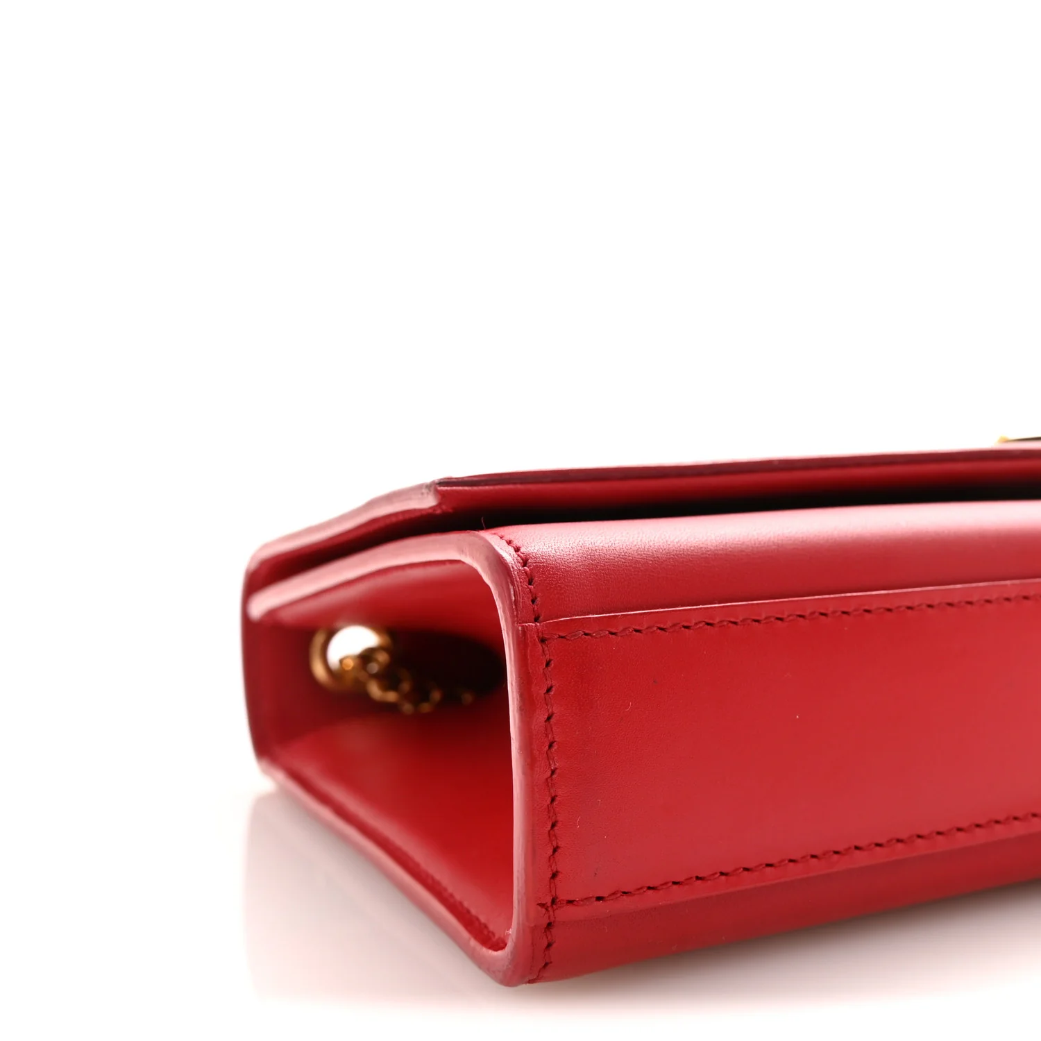 Smooth Calfskin Medium Classic Monogram Kate Tassel Satchel Lipstick Red - Image 8