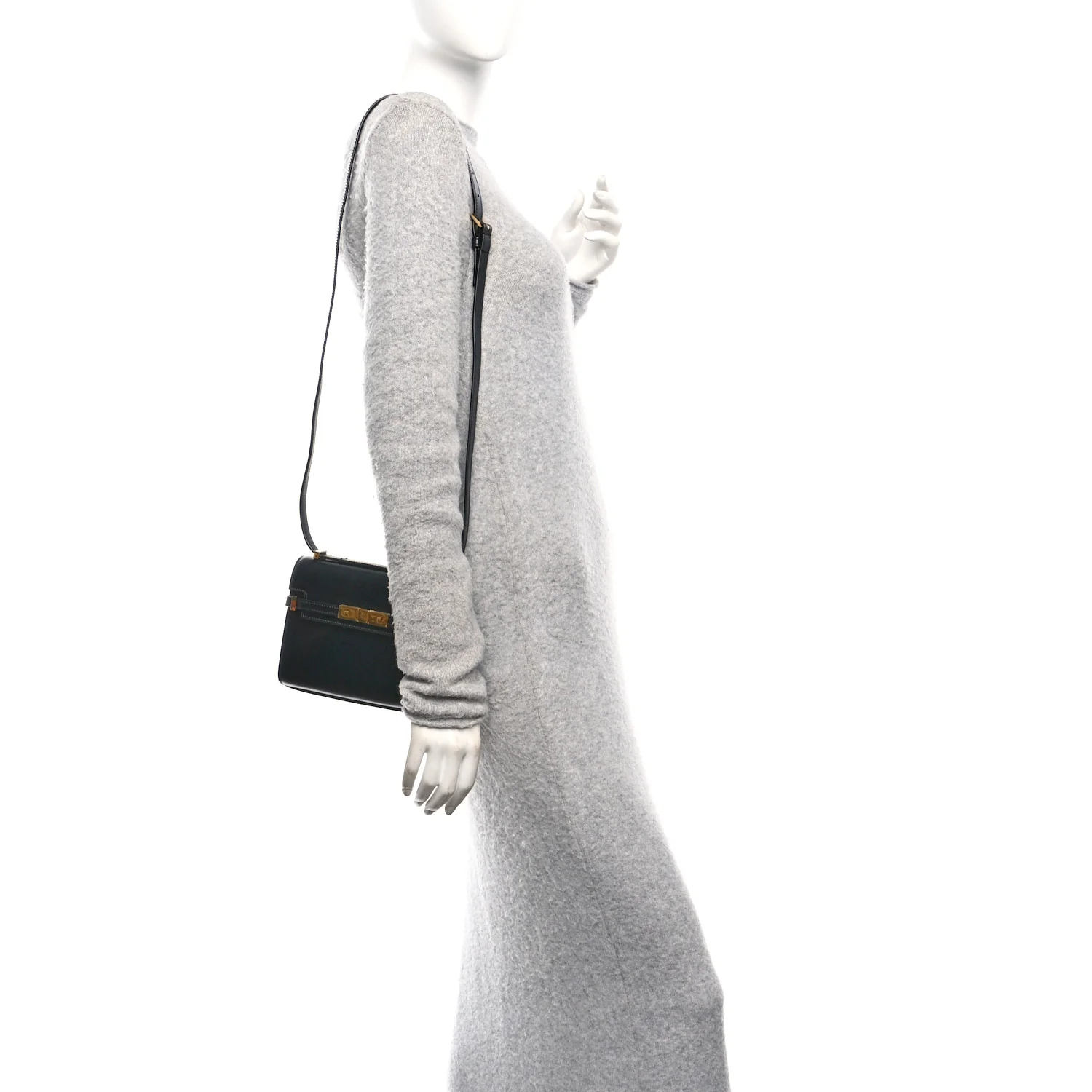 Smooth Calfskin Mini Manhattan Shoulder Bag Black - Image 2