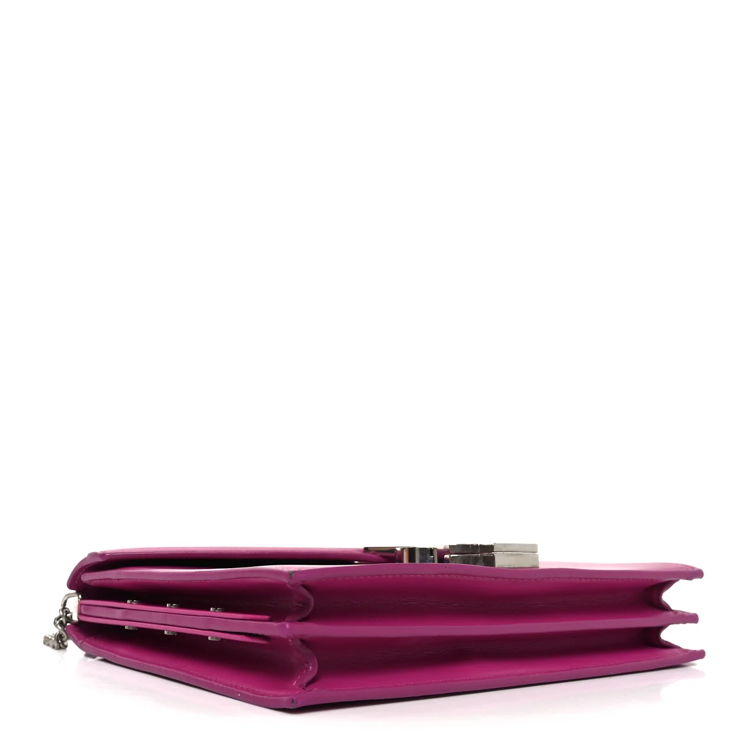 Smooth Calfskin Monogram Cassandra Clasp Bag Electric Fuchsia - Image 4
