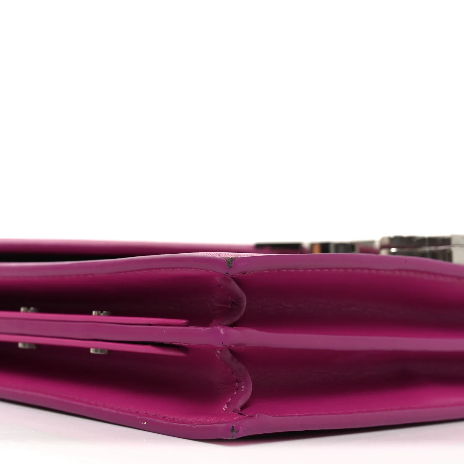Smooth Calfskin Monogram Cassandra Clasp Bag Electric Fuchsia - Image 8