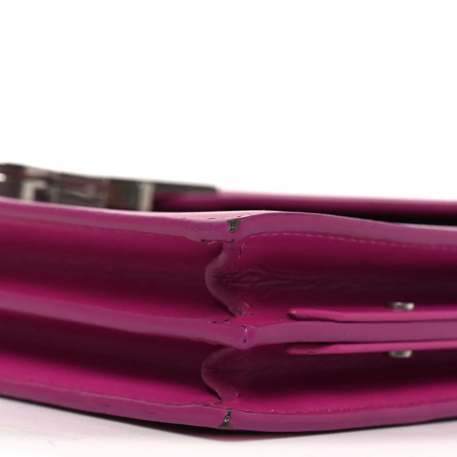 Smooth Calfskin Monogram Cassandra Clasp Bag Electric Fuchsia - Image 9