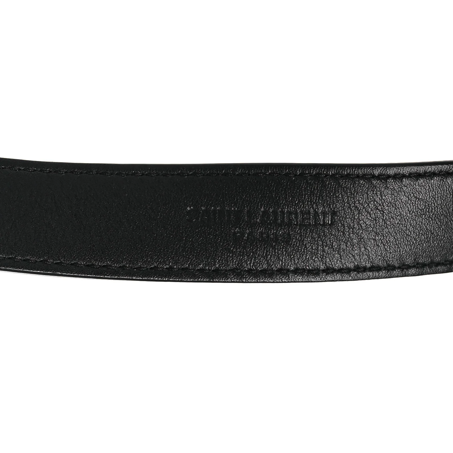 Smooth Calfskin Monogram Cassandre Extra Thin Square Buckle 80 32 Belt Black - Image 3
