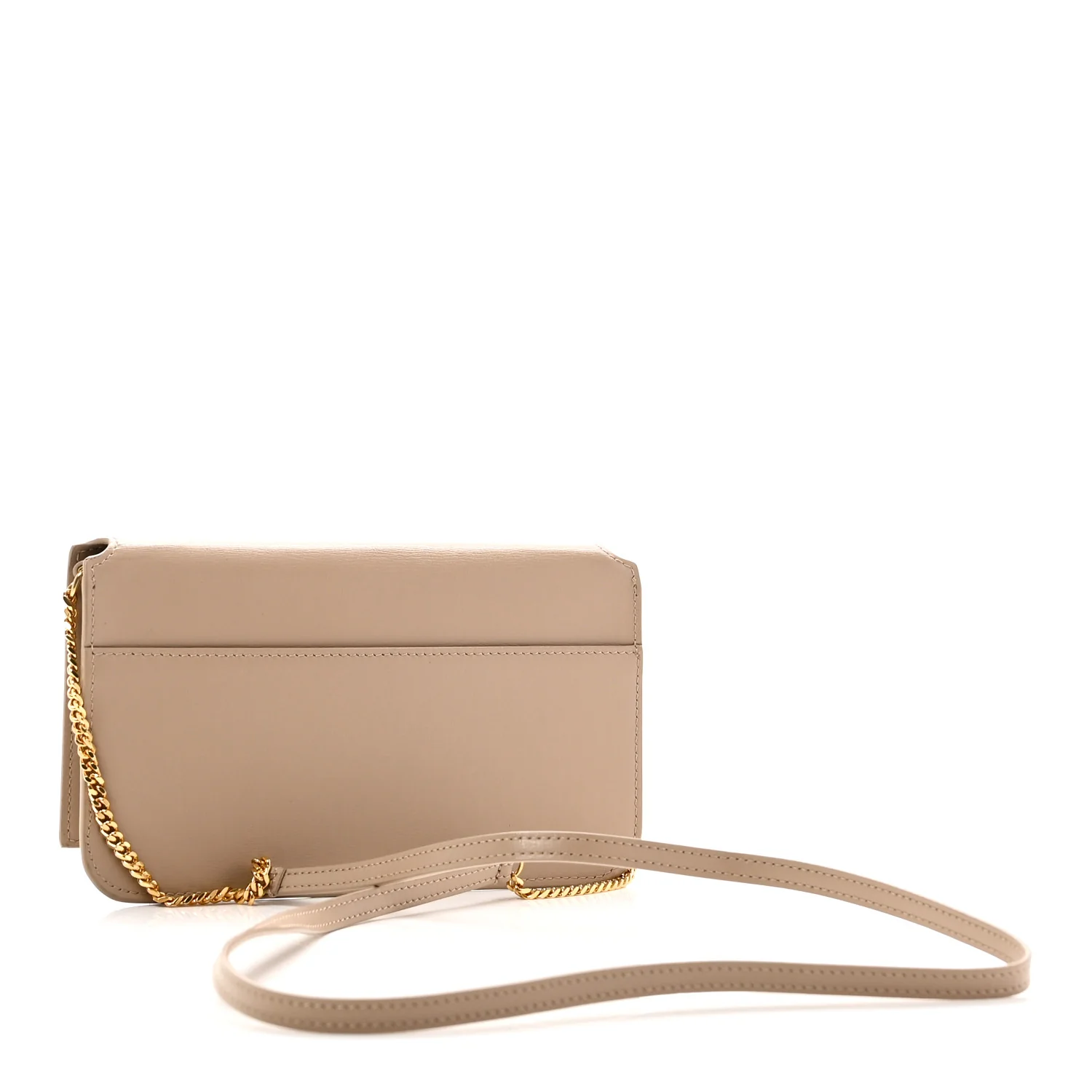Smooth Calfskin Monogram Phone Holder Crossbody Dark Beige - Image 3