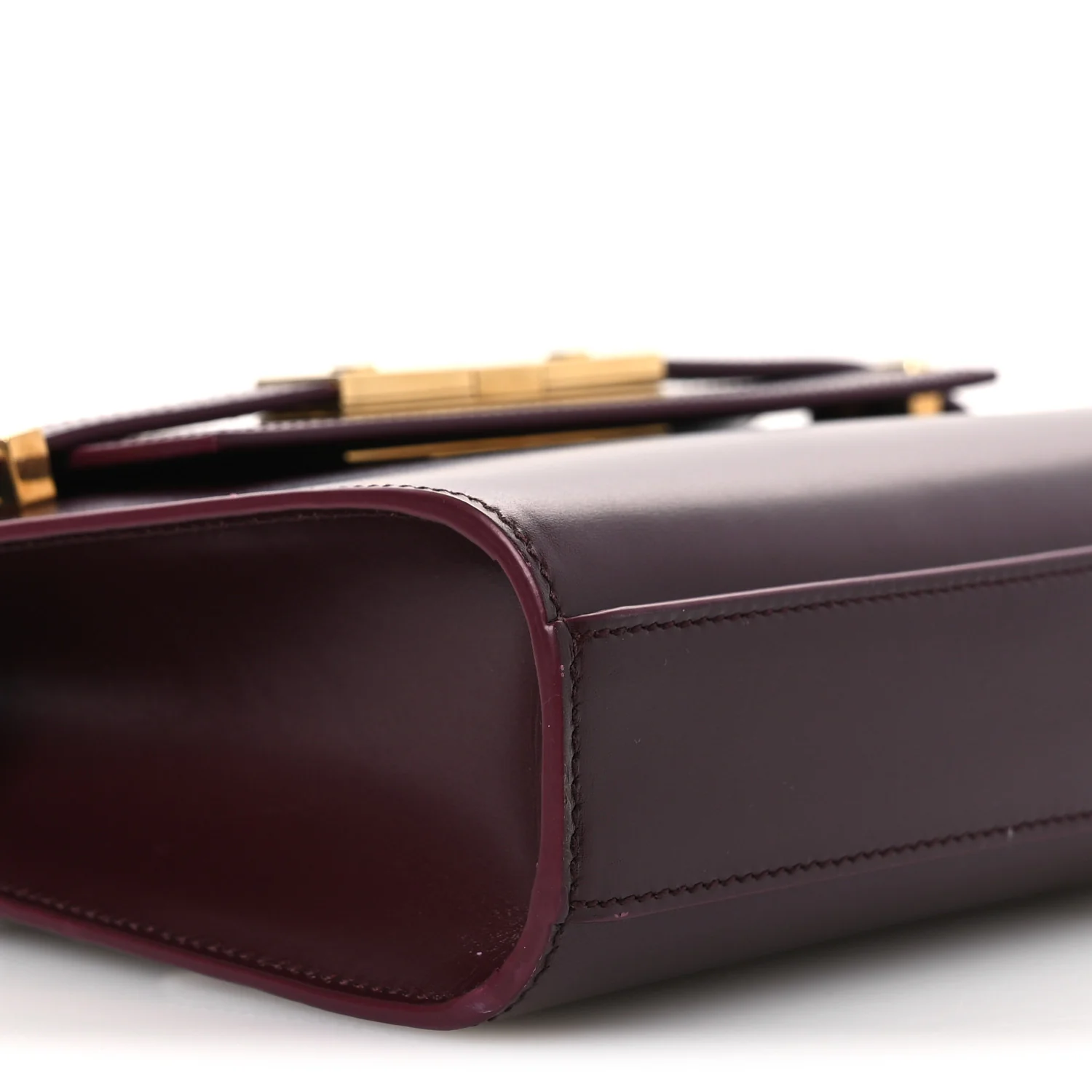 Smooth Calfskin Small Manhattan Shoulder Bag Hot Wine - Image 8