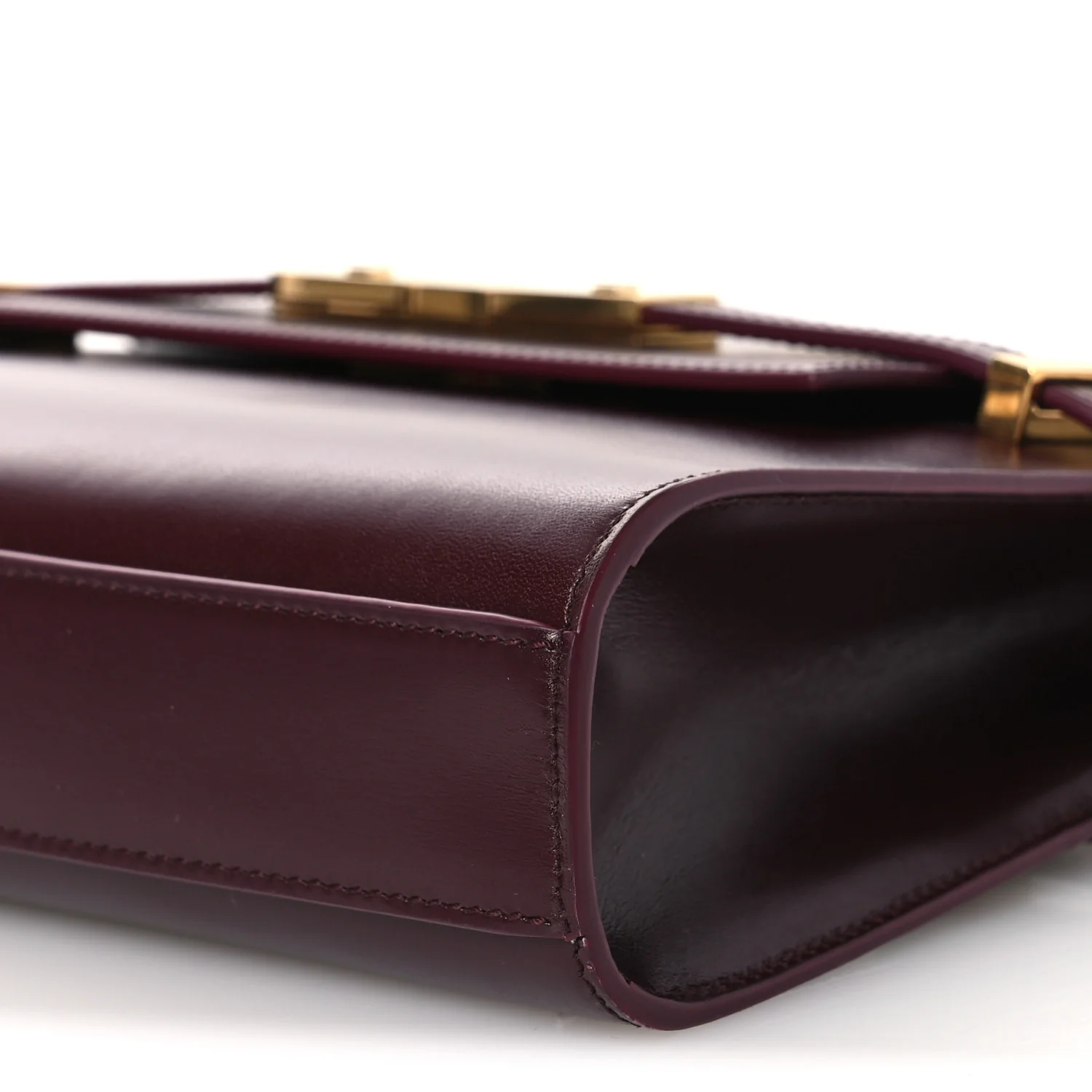 Smooth Calfskin Small Manhattan Shoulder Bag Hot Wine - Image 9