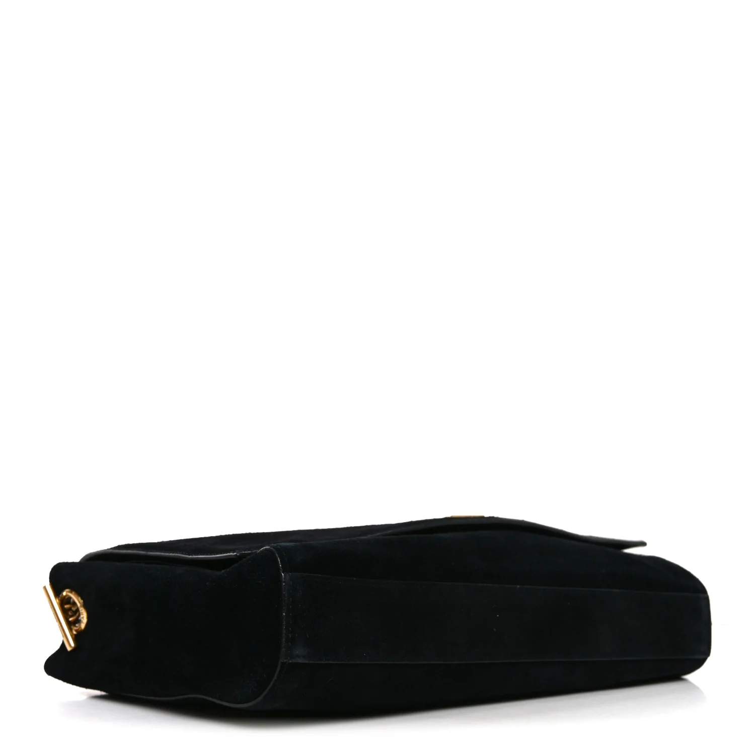 Smooth Calfskin Suede Medium Reversible Monogram Kate Satchel Black - Image 4