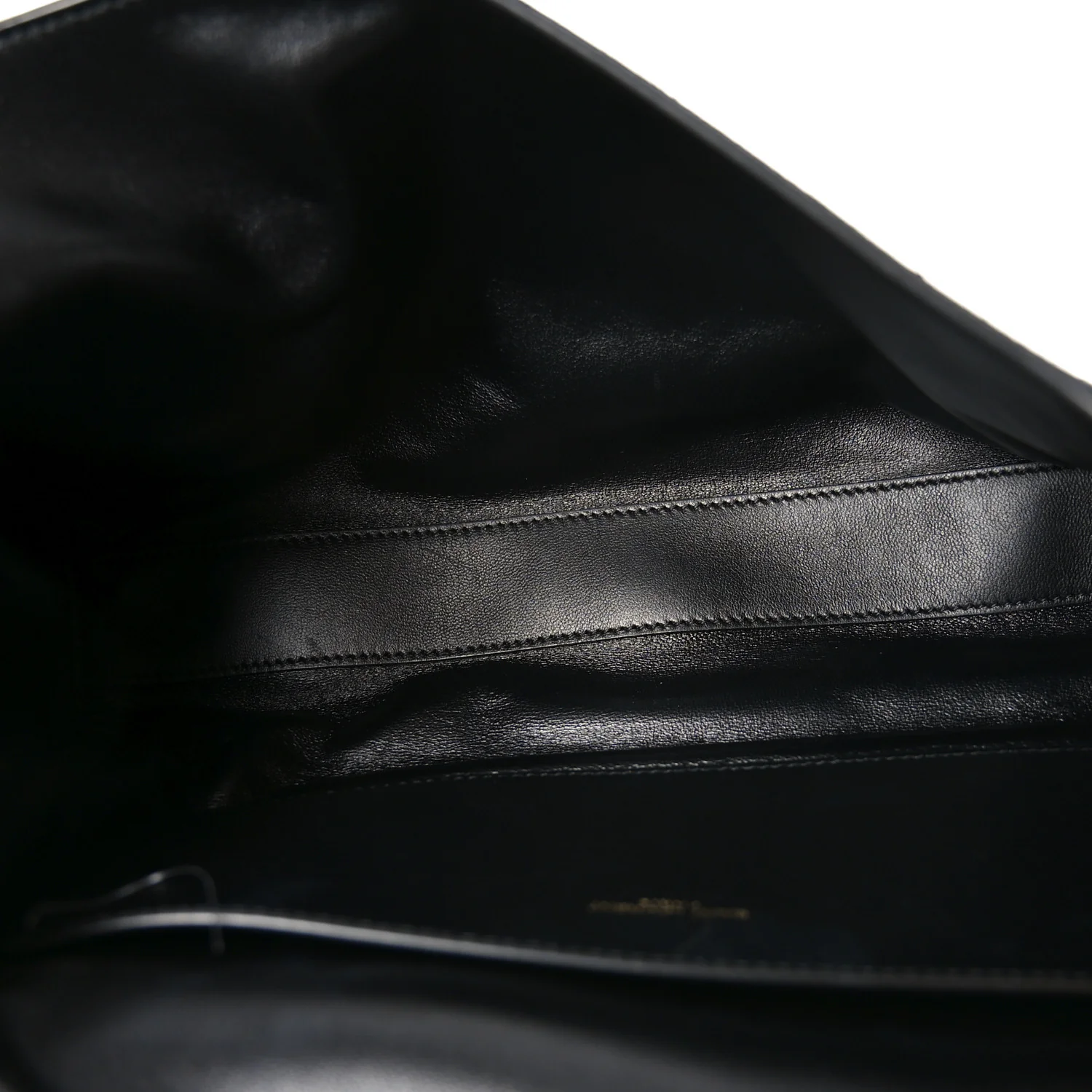Smooth Calfskin Suede Medium Reversible Monogram Kate Satchel Black - Image 5