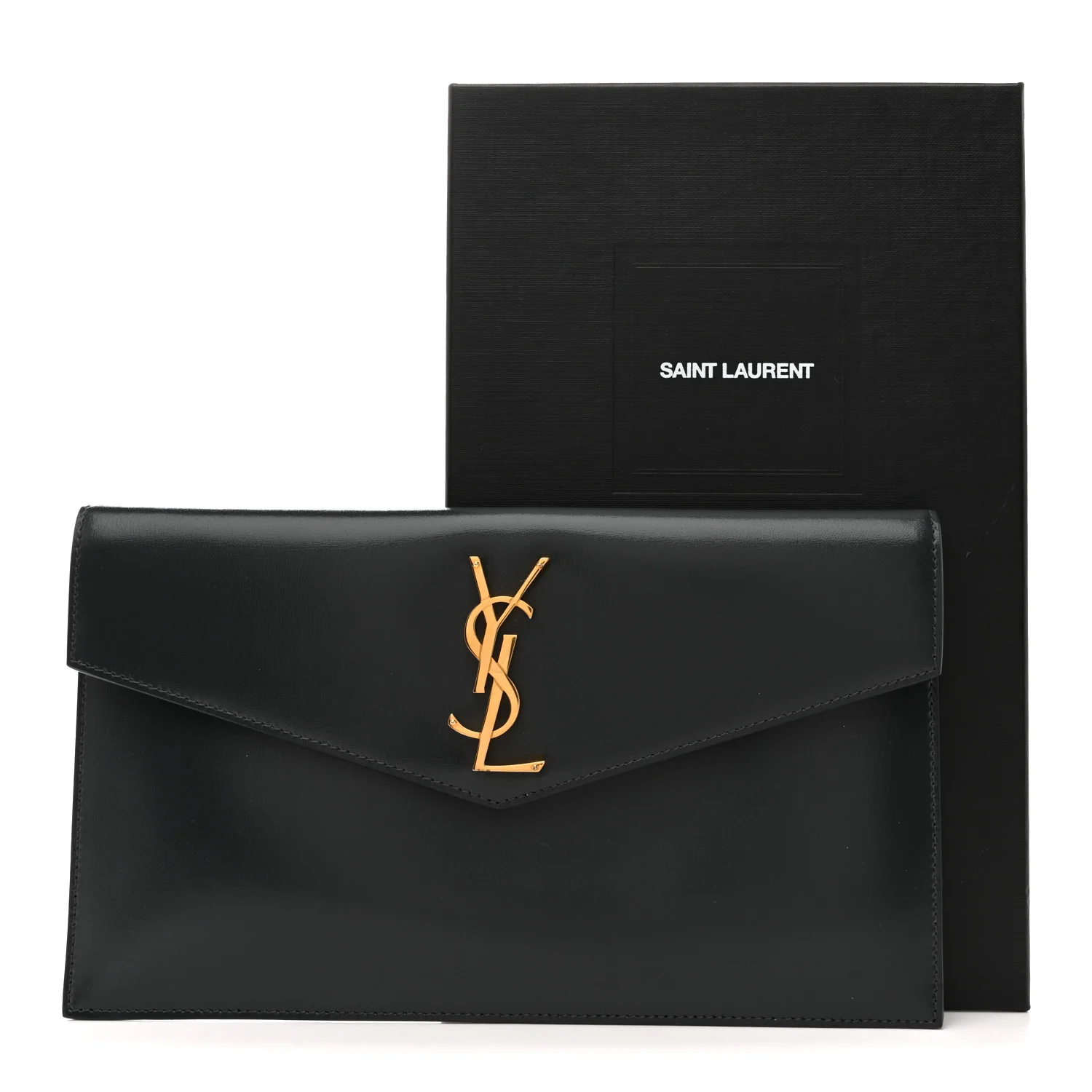Smooth Shiny Calfskin Uptown Pouch Storm - Image 9