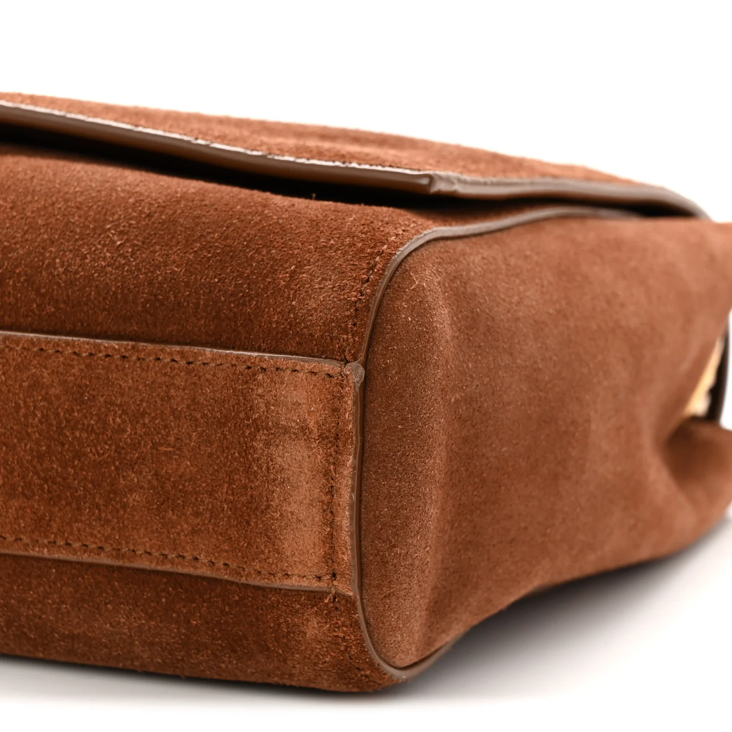 Suede Braided Monogram Large Kate Satchel Brown - Image 16