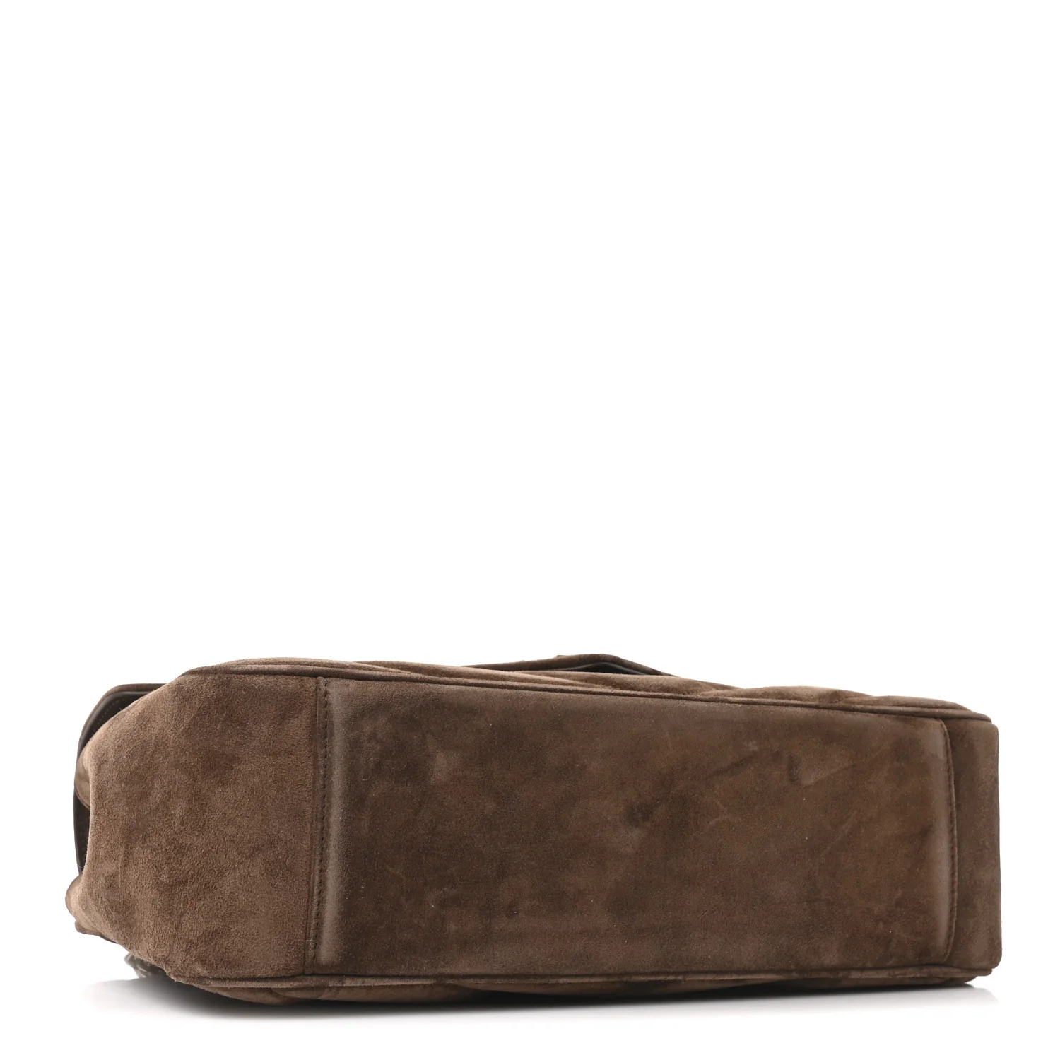 Suede Chevron Quilted Medium LouLou Bark Brown - Image 5