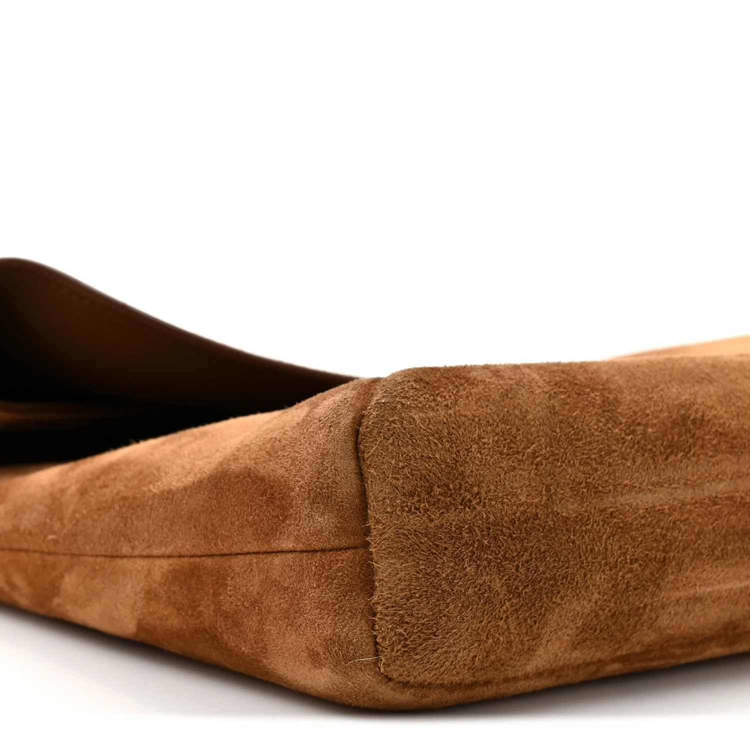 Suede Large Cassandre Pouch On Chain Caramel Cognac - Image 10