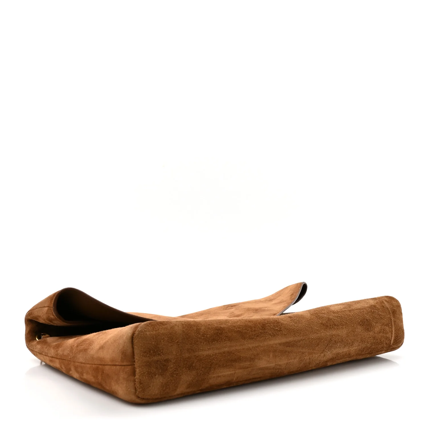 Suede Large Cassandre Pouch On Chain Caramel Cognac - Image 4