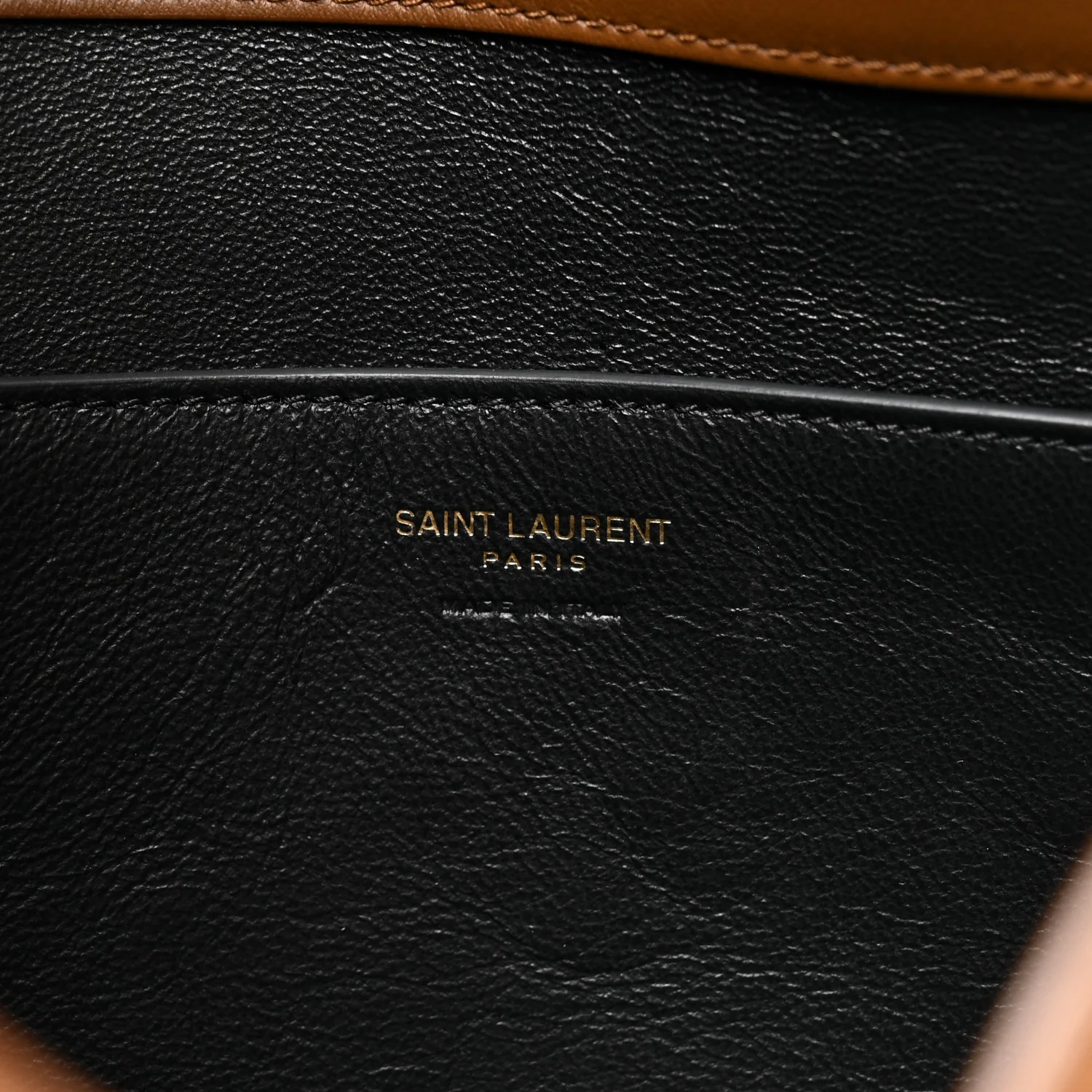 Suede Large Cassandre Pouch On Chain Caramel Cognac - Image 6