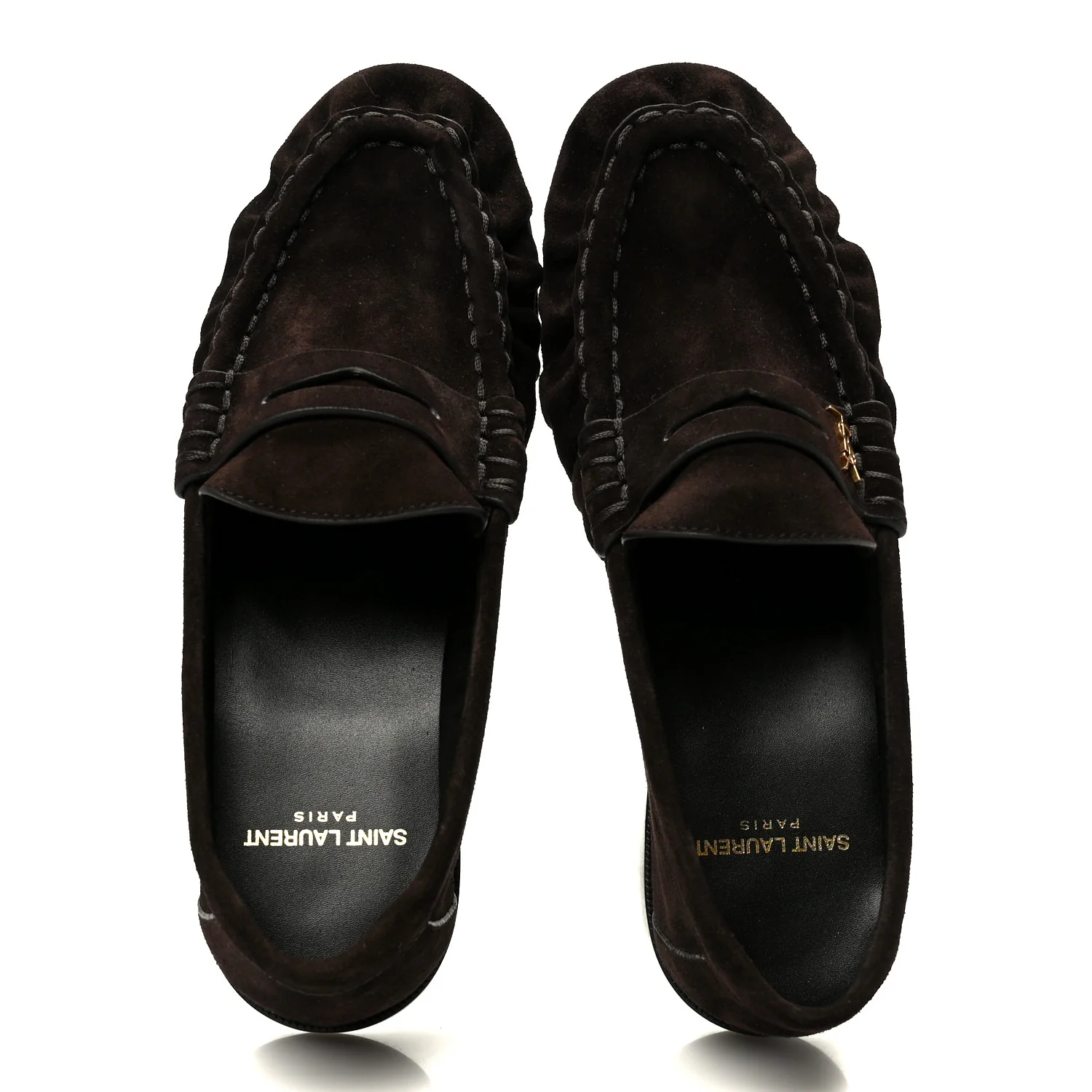 Suede Le Loafer 15 Penny Slippers 37 Dark Chocolate - Image 2