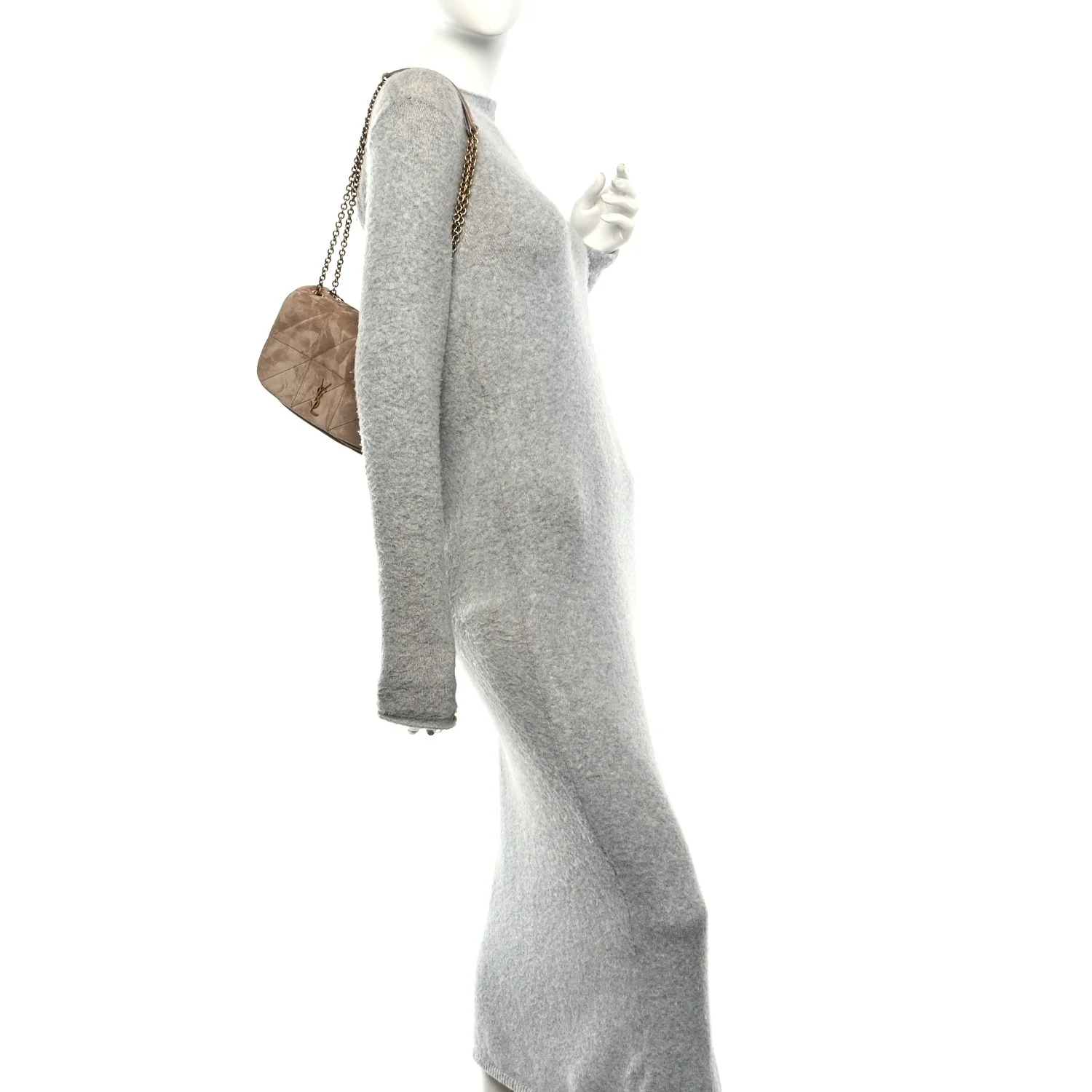 Suede Matelasse Monogram Mini Jamie 4.3 Whisper Pink - Image 2