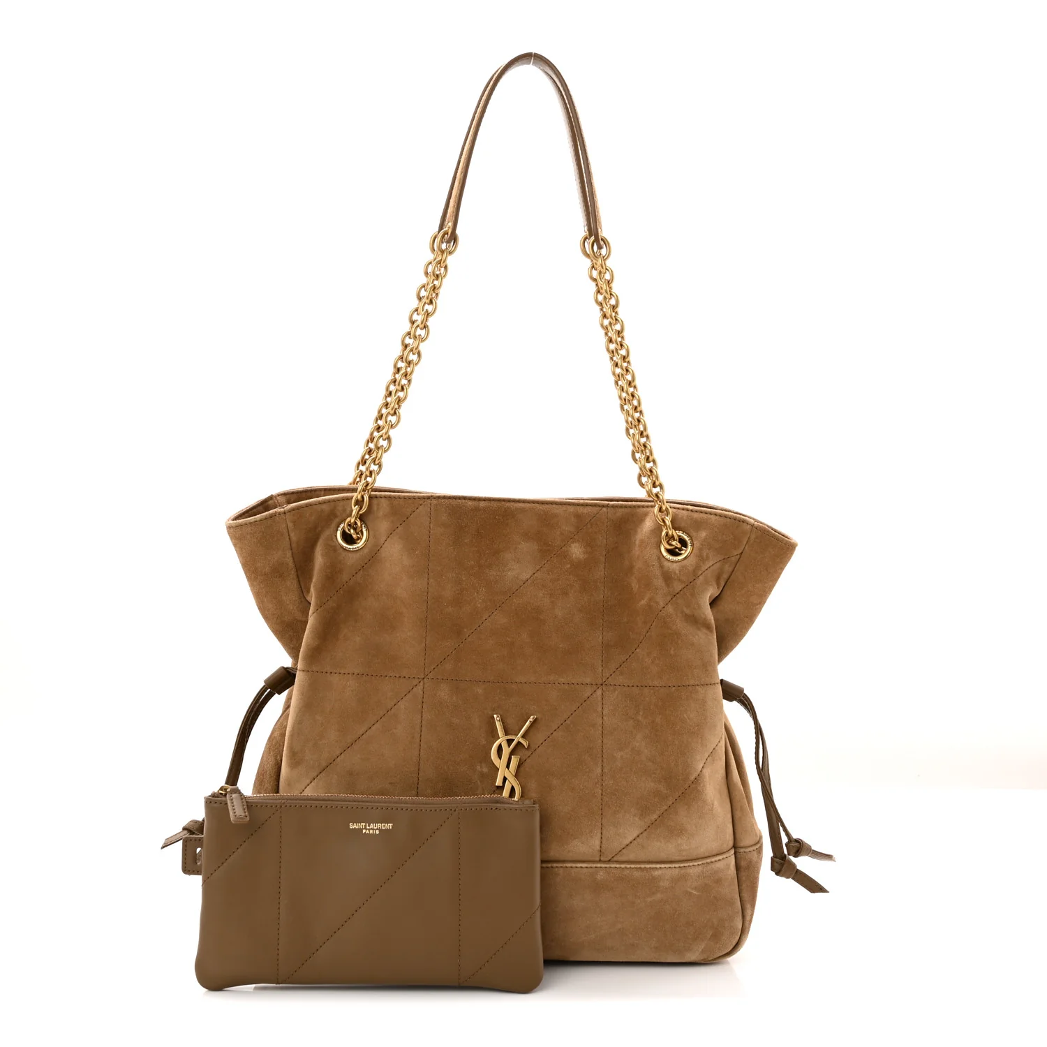 Suede Small Jamie Shopping Tote Golden Leaf - Image 3