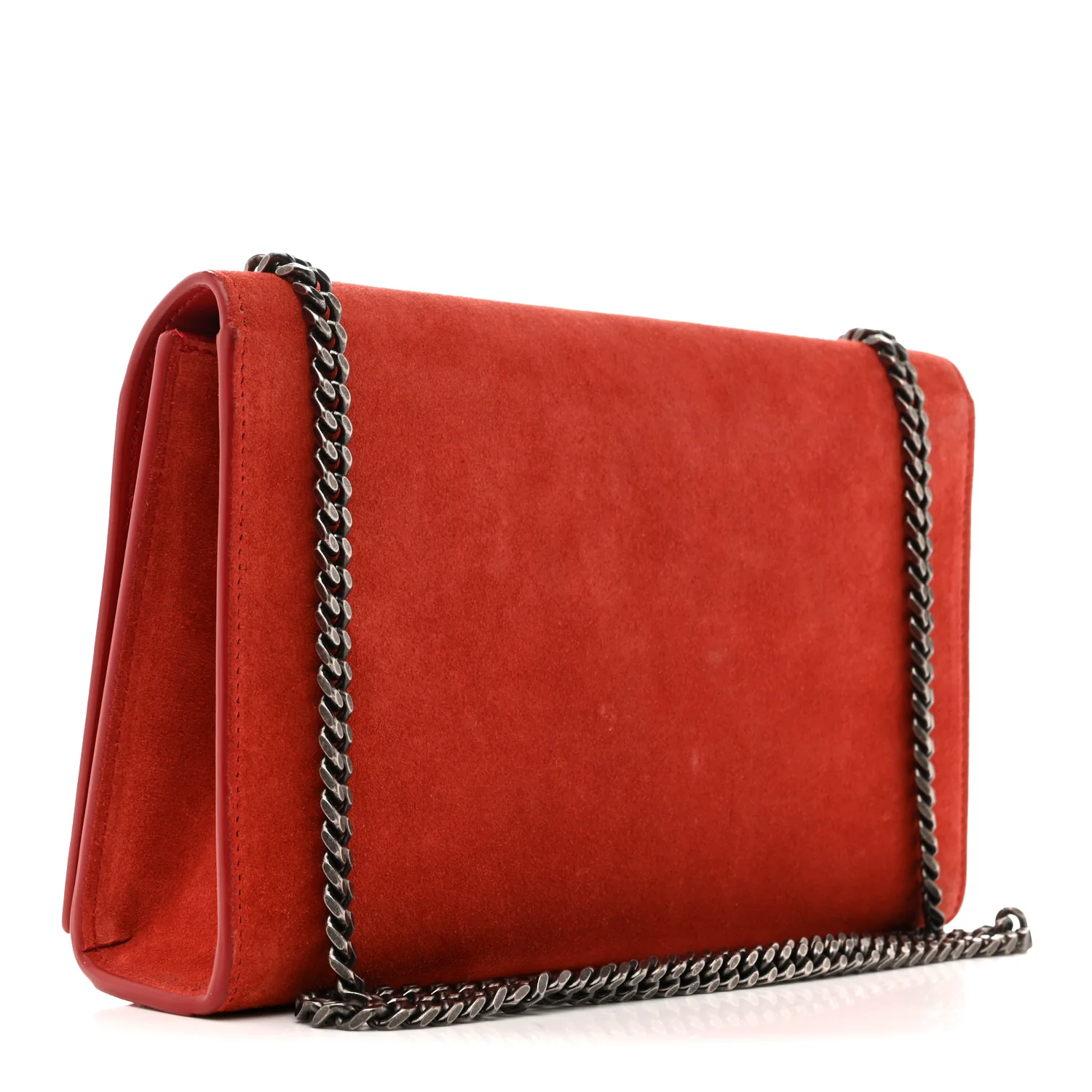 Suede Star Medium Classic Monogram Kate Satchel Berry Red - Image 3