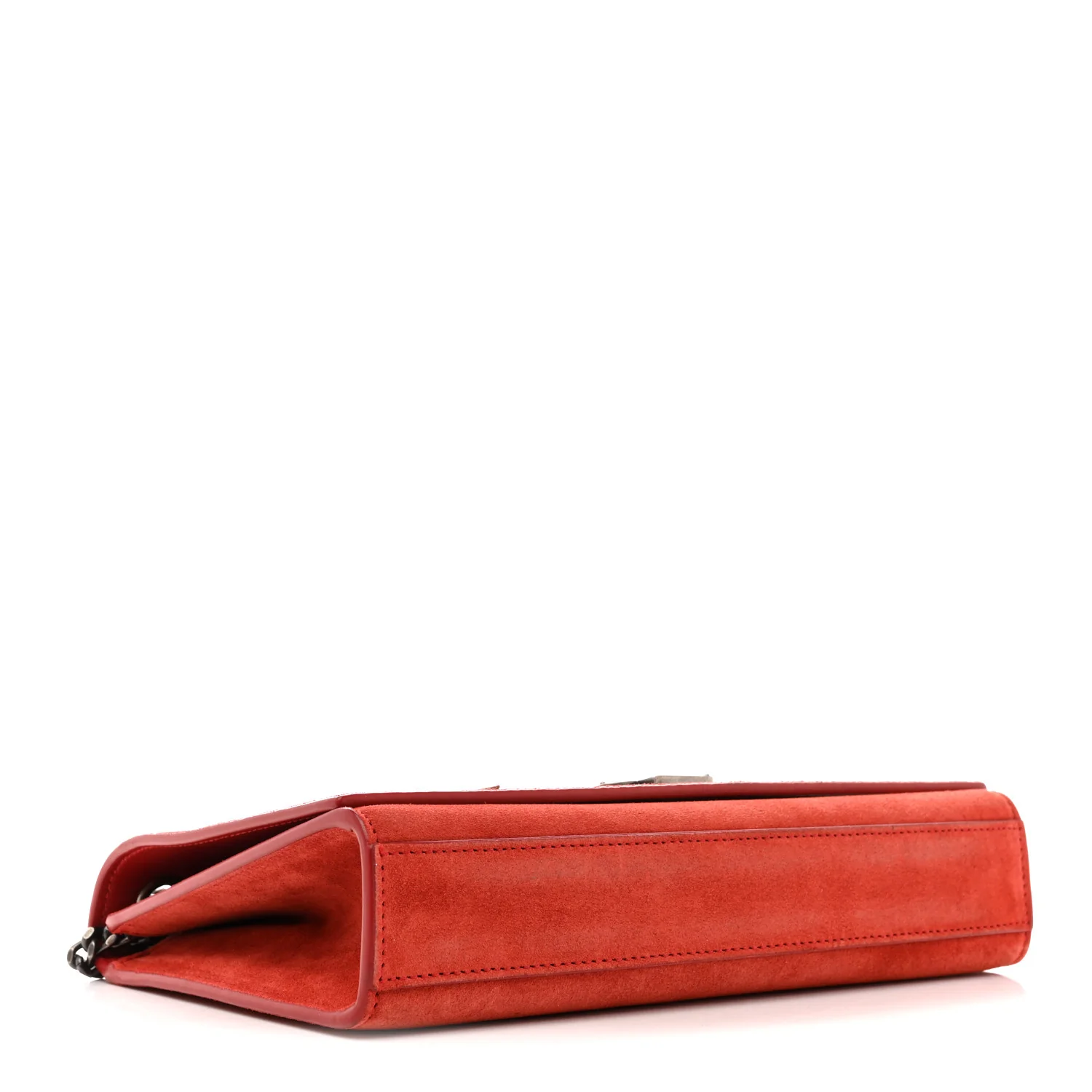 Suede Star Medium Classic Monogram Kate Satchel Berry Red - Image 4