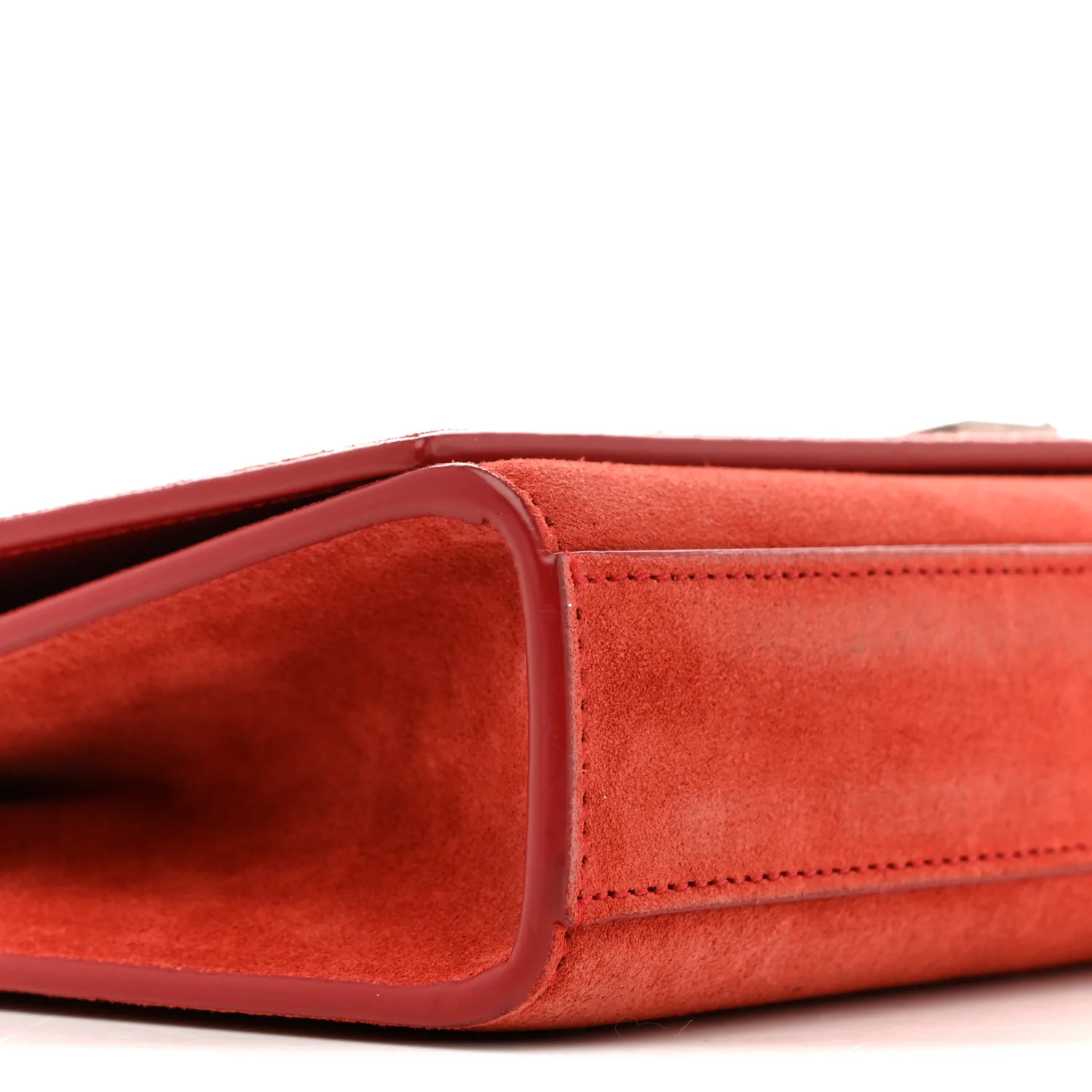 Suede Star Medium Classic Monogram Kate Satchel Berry Red - Image 9