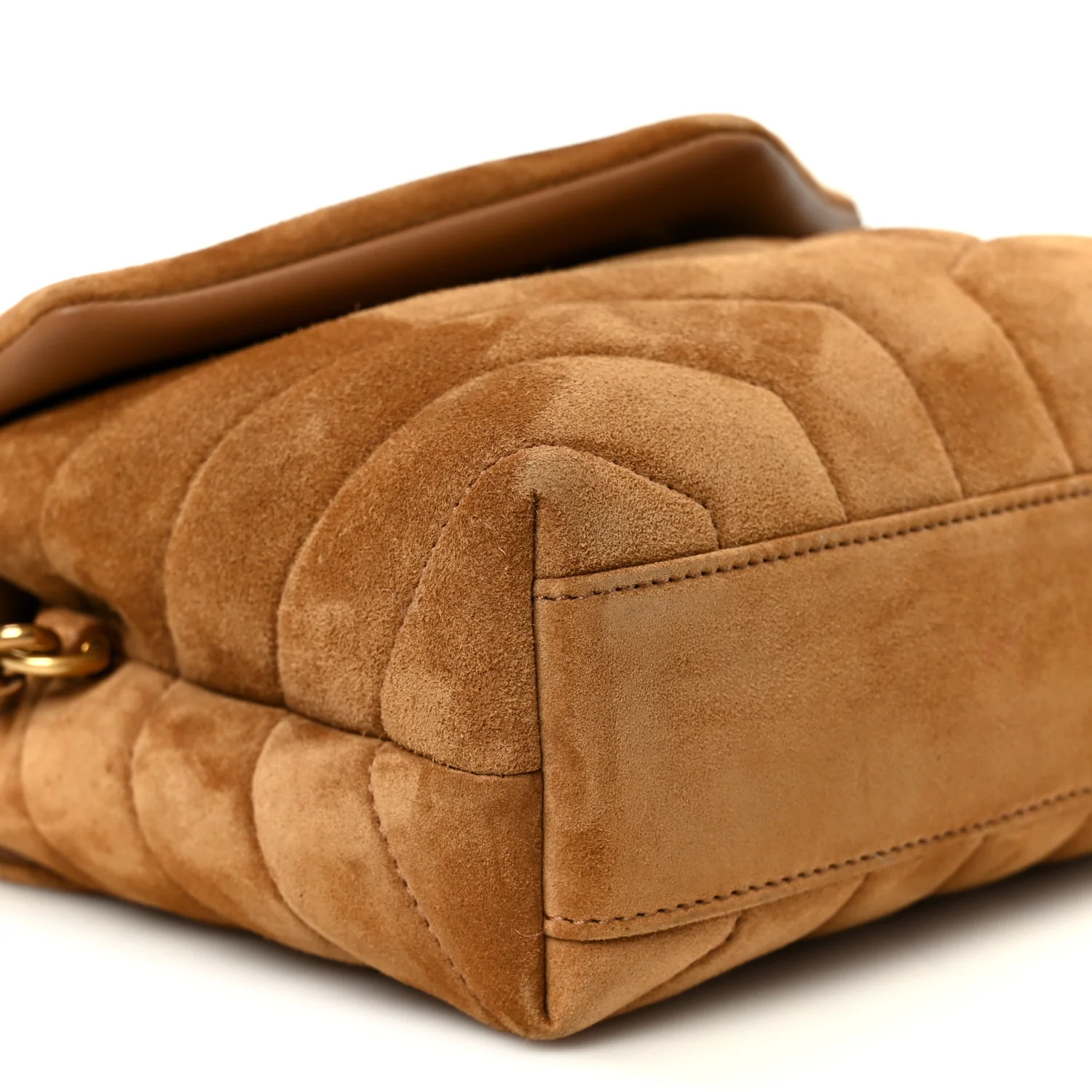 Suede Toy Loulou Shoulder Bag Cinnamon - Image 10