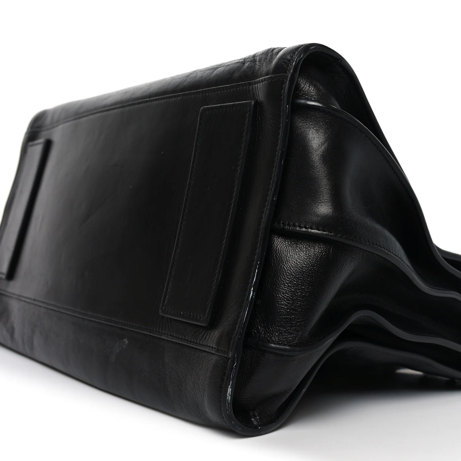 Textured Patent Large Souple Sac De Jour Black - Image 11