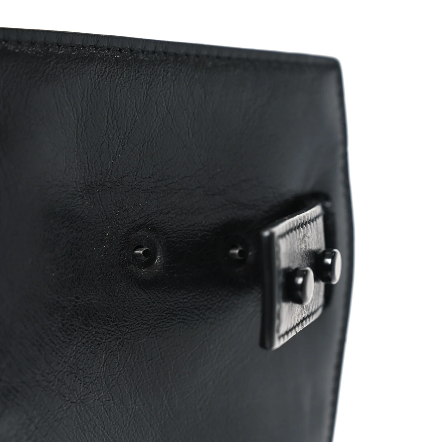Textured Patent Large Souple Sac De Jour Black - Image 9