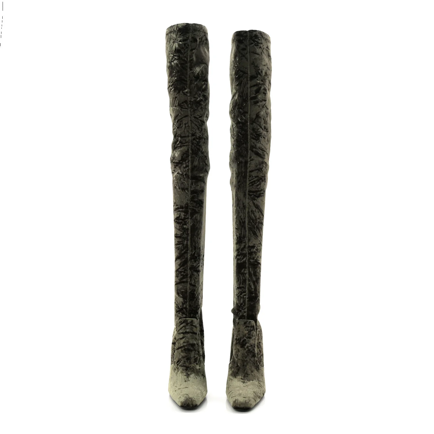 Velvet Ella Knee High Boots 38.5 Bella Green - Image 3